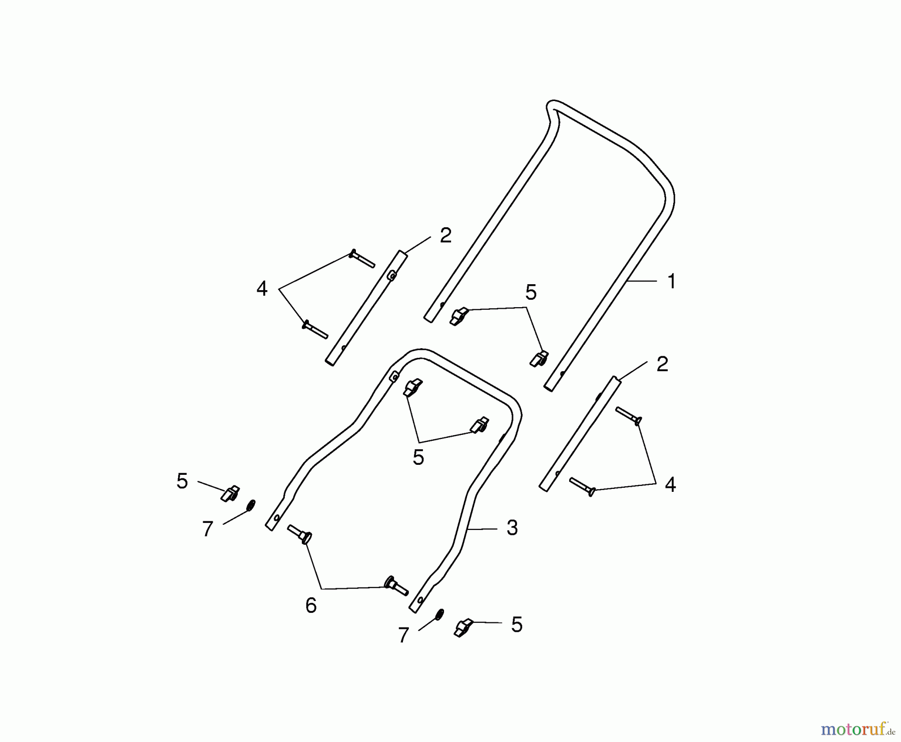  Wolf-Garten Spindle mower TC 32 S 3625000 Series A  (2004) Handle