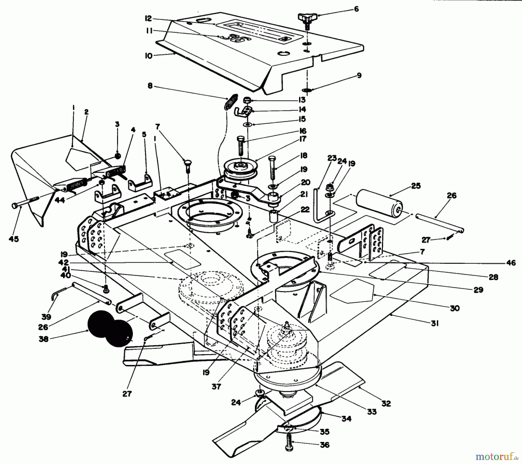  Toro Neu Mowers, Deck Assembly Only 30136 - Toro 36