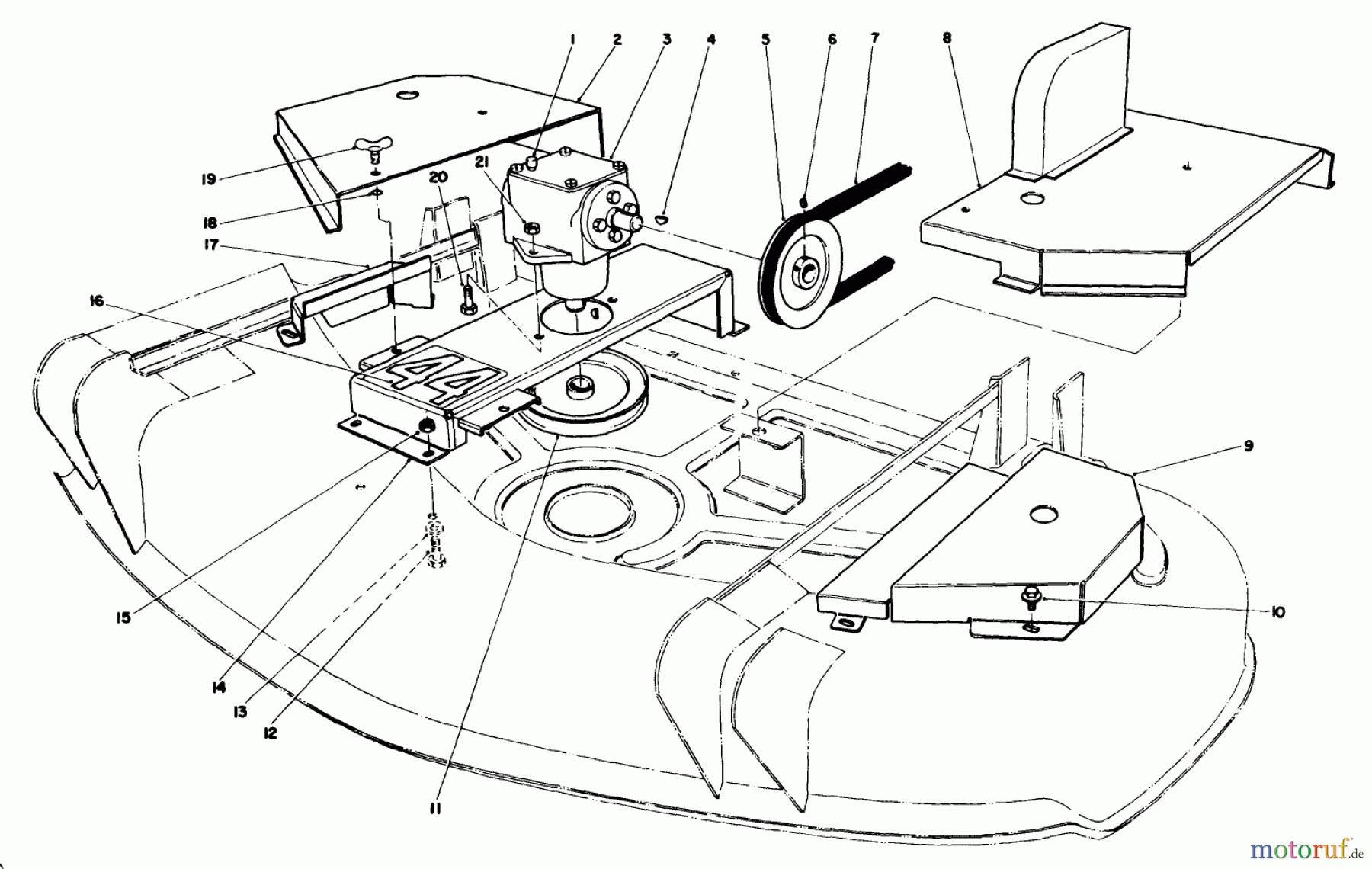  Toro Neu Mowers, Deck Assembly Only 30544 (117/120) - Toro 44