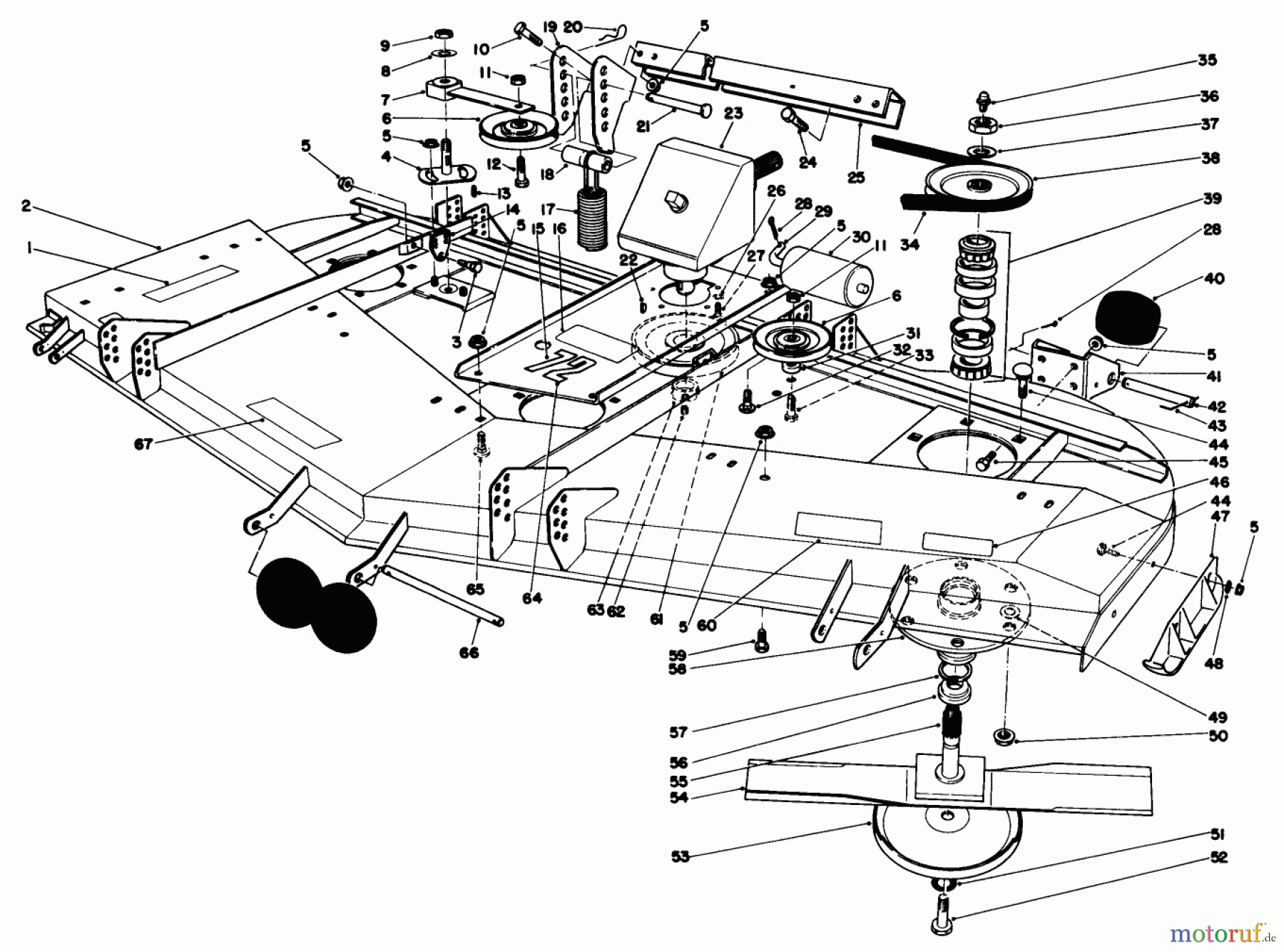  Toro Neu Mowers, Deck Assembly Only 30575 - Toro 72