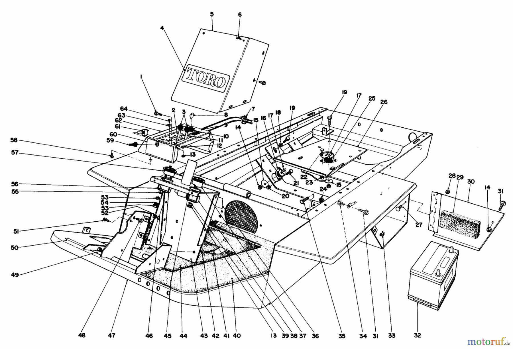  Toro Neu Mowers, Deck Assembly Only 30555 (200) - Toro 52