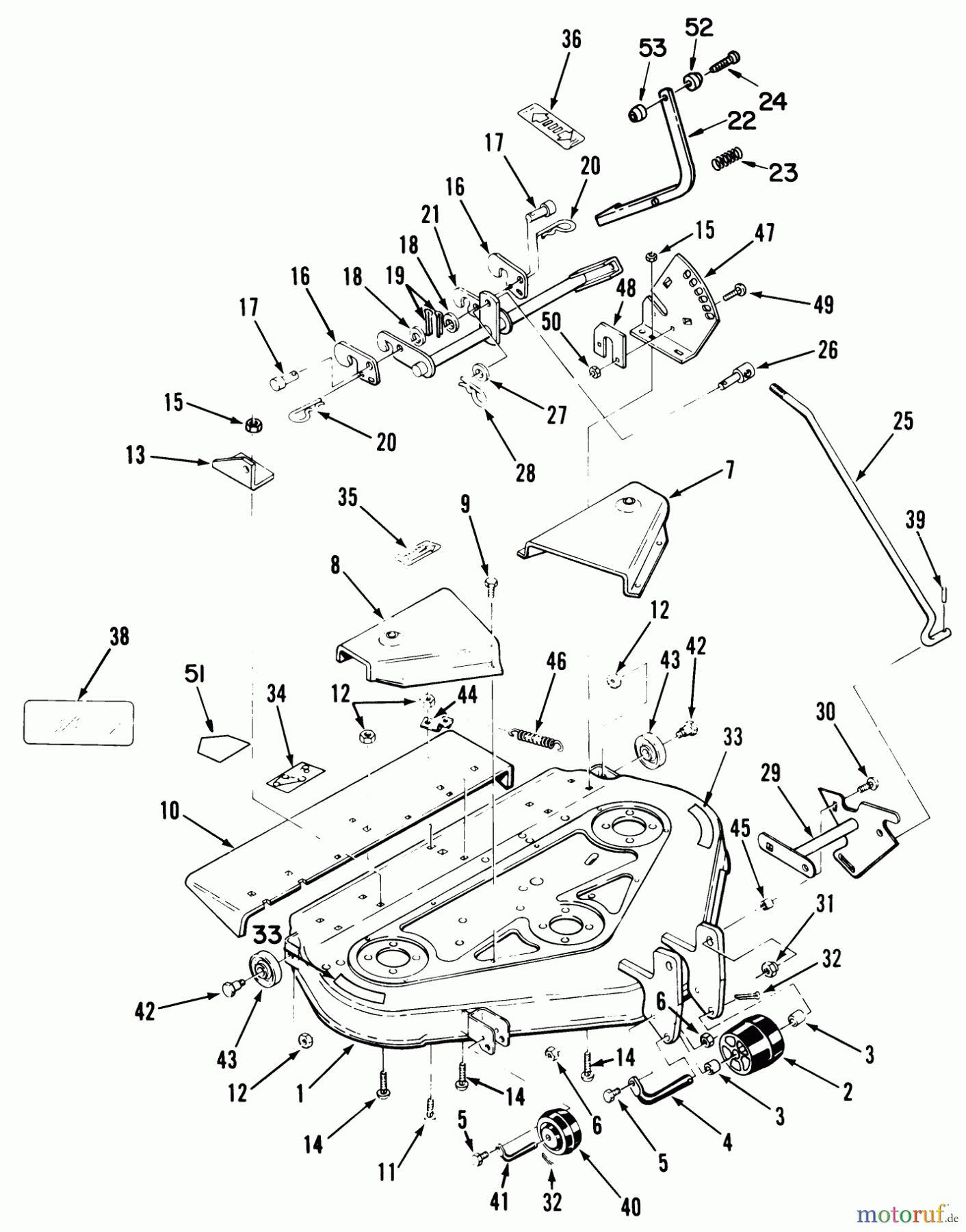  Toro Neu Mowers, Deck Assembly Only 35-36RL03 - Toro 36