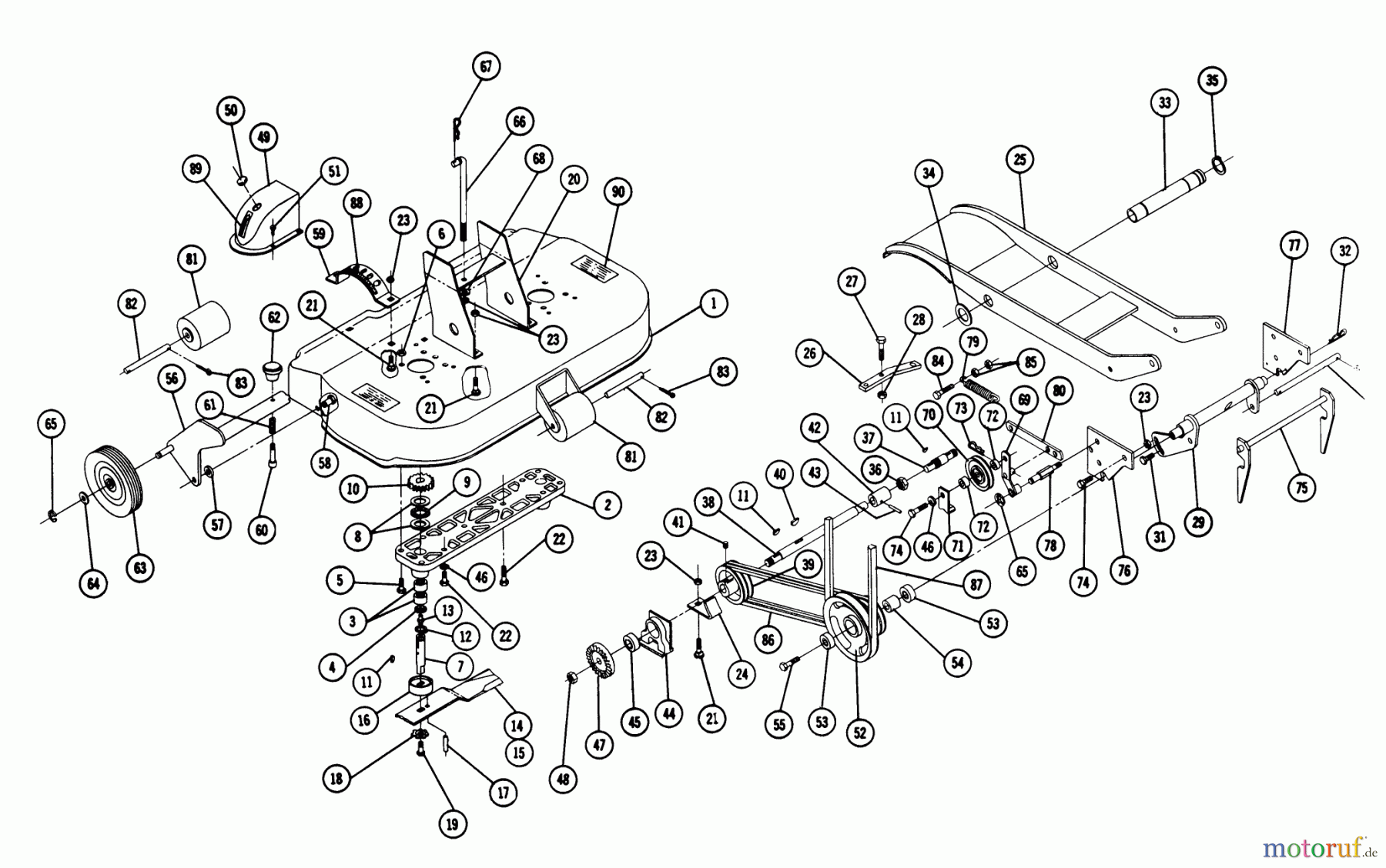  Toro Neu Mowers, Deck Assembly Only SML-506 - Toro 50