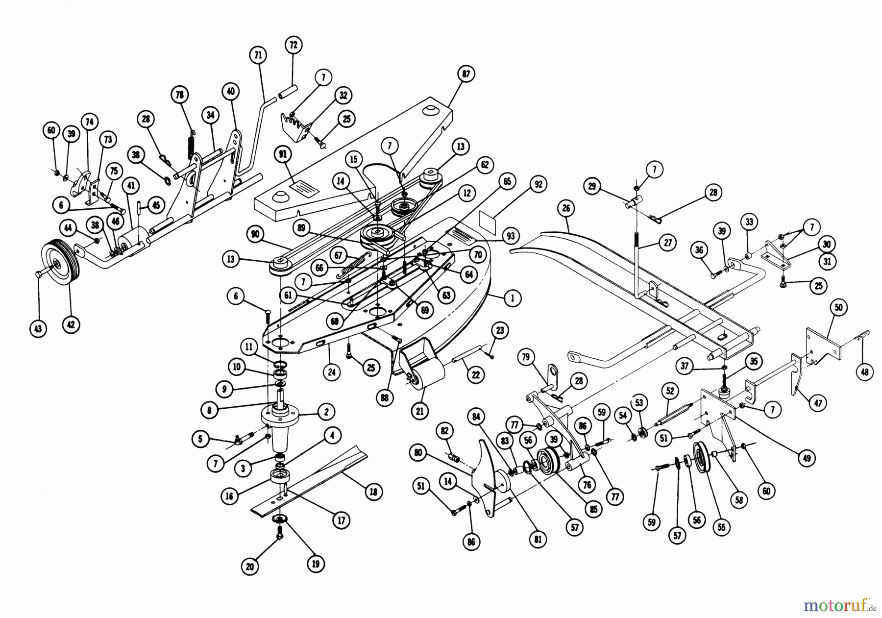  Toro Neu Mowers, Deck Assembly Only 5-1421 - Toro 42