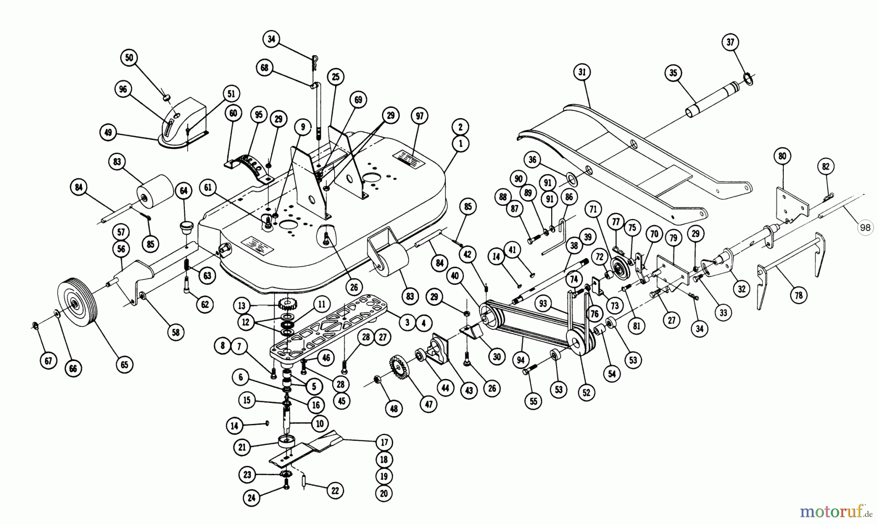  Toro Neu Mowers, Deck Assembly Only SML-506 - Toro 50