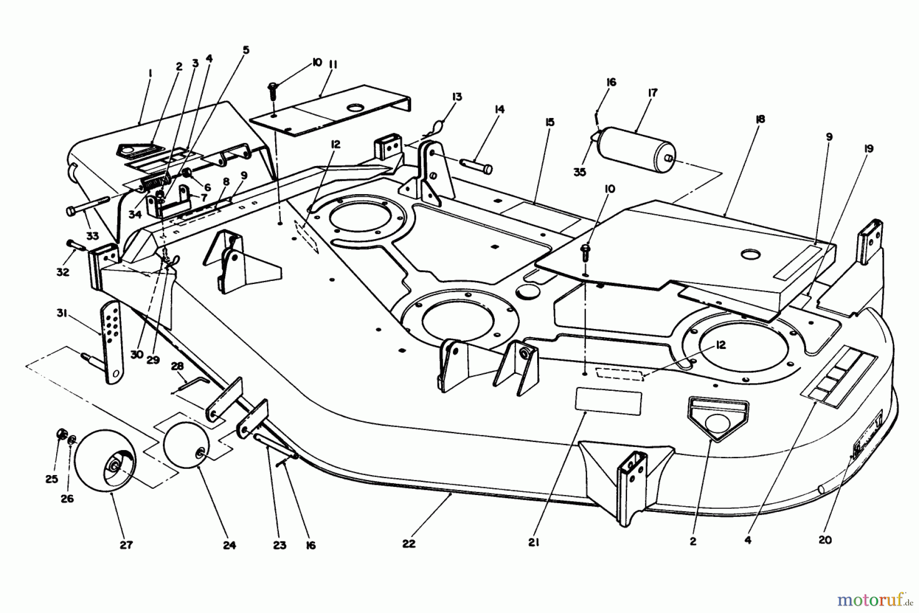  Toro Neu Mowers, Deck Assembly Only 55660 - Toro 44