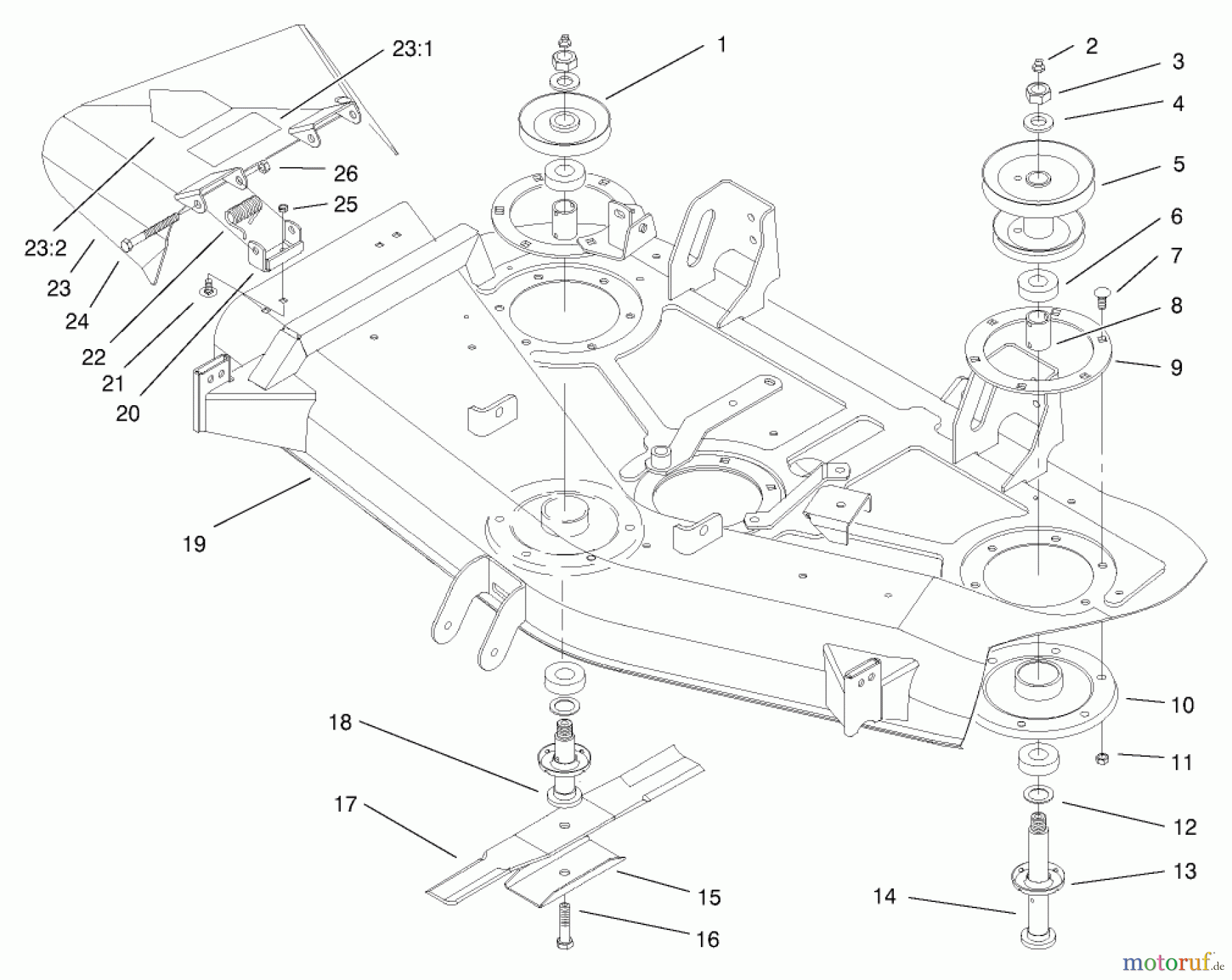  Toro Neu Mowers, Deck Assembly Only 78253 - Toro 52