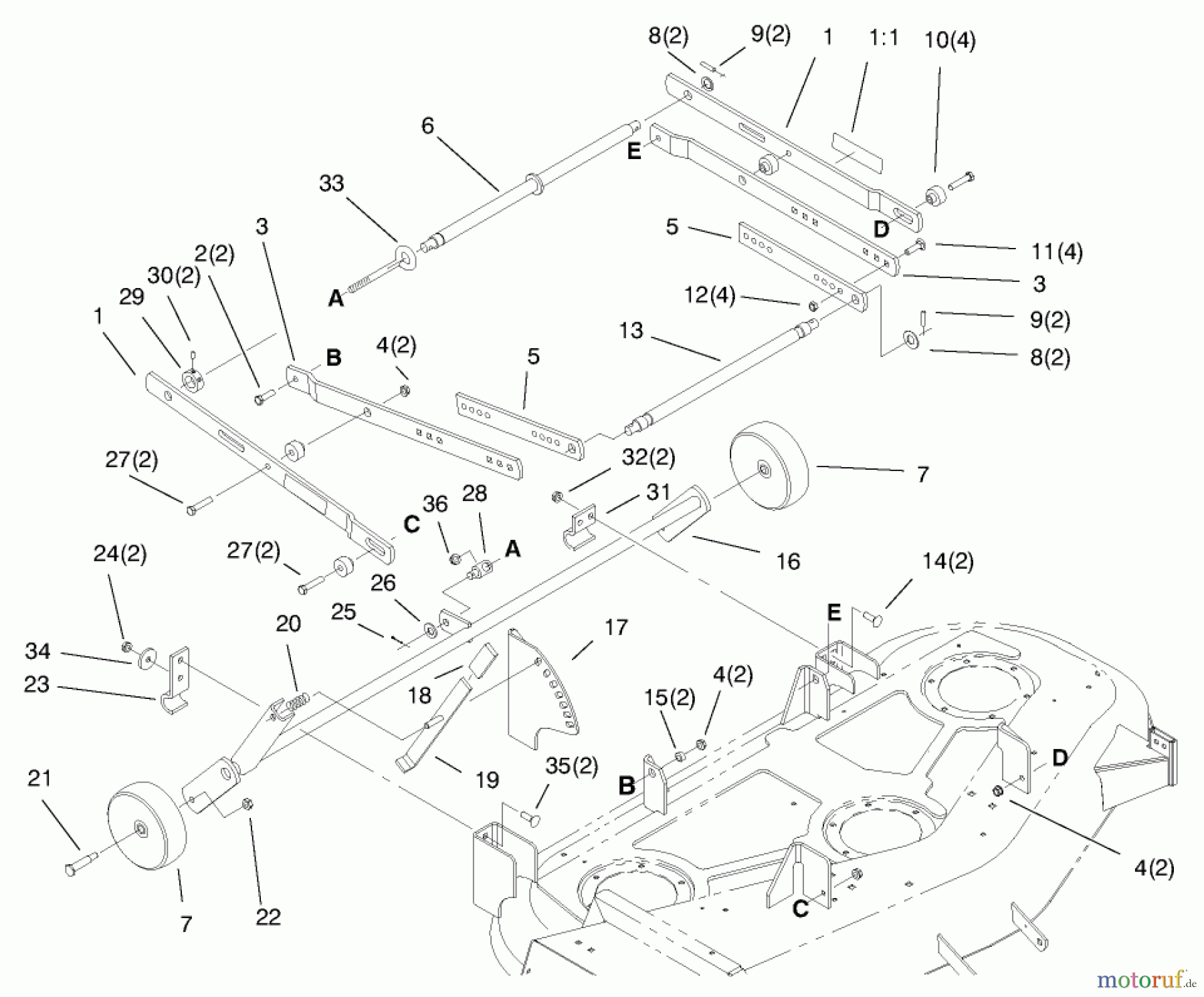  Toro Neu Mowers, Deck Assembly Only 78375 - Toro 52