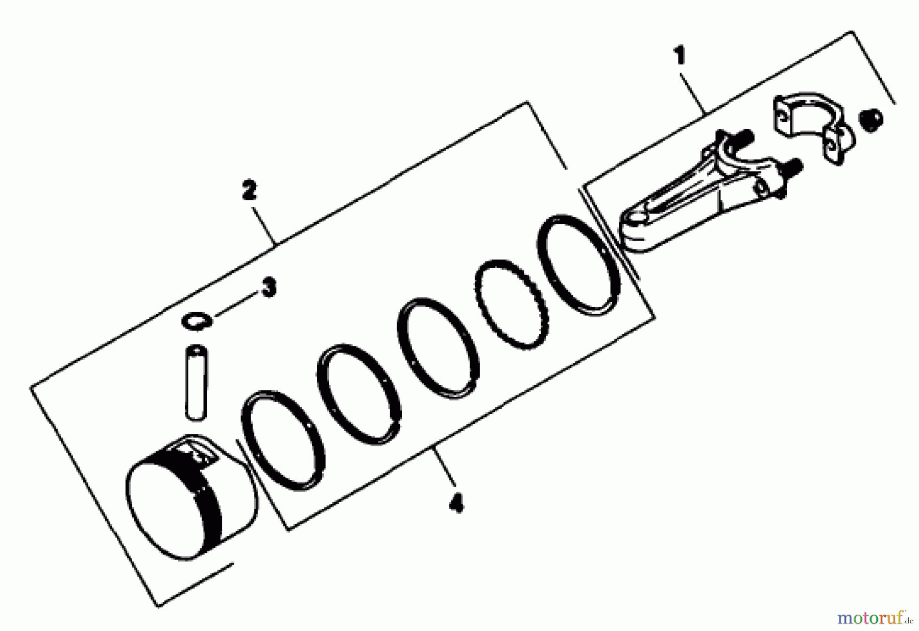  Toro Neu Mowers, Drive Unit Only 30117 - Toro Mid-Size Proline Gear Traction Unit, 16 hp, 1991 (1000001-1999999) PISTON & ROD-ENGINE KOHLER MODEL NO. MV16S-TYPE 56511