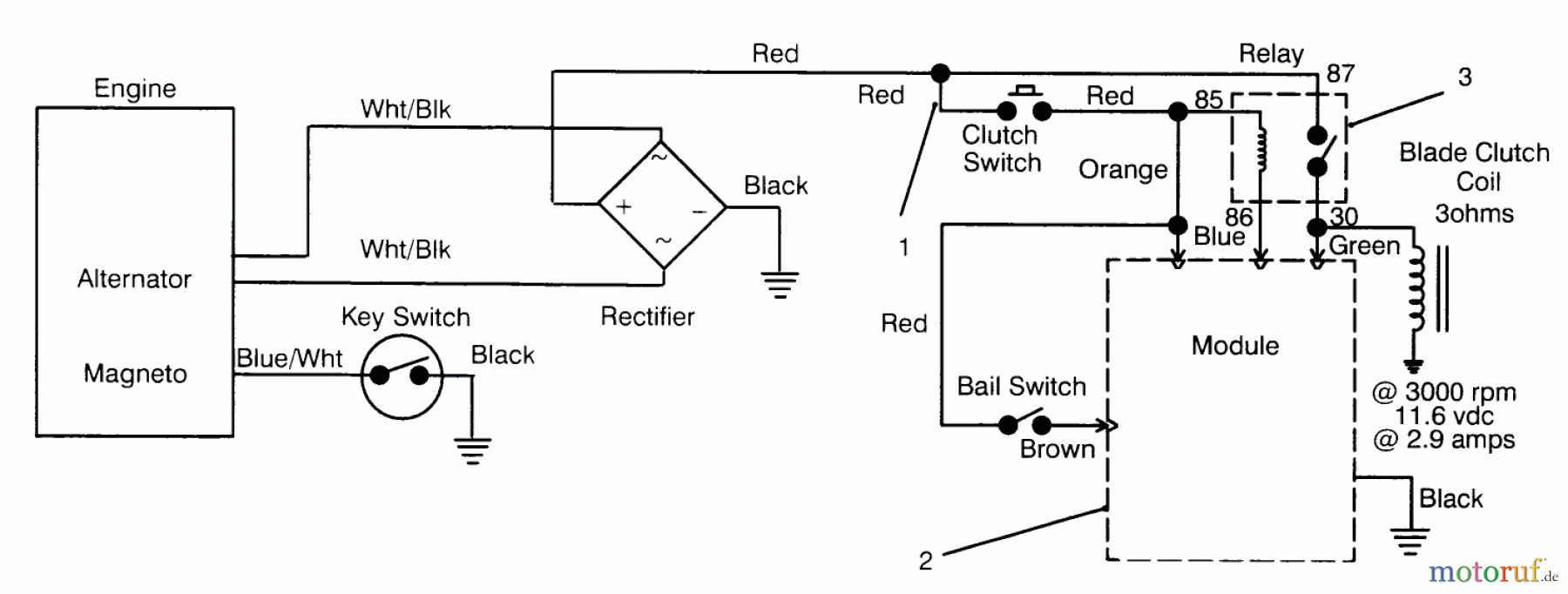  Toro Neu Mowers, Drive Unit Only 30166 - Toro Mid-Size Proline Gear Traction Unit, 12.5 hp, 1995 (590001-599999) ELECTRIC SCHEMATIC