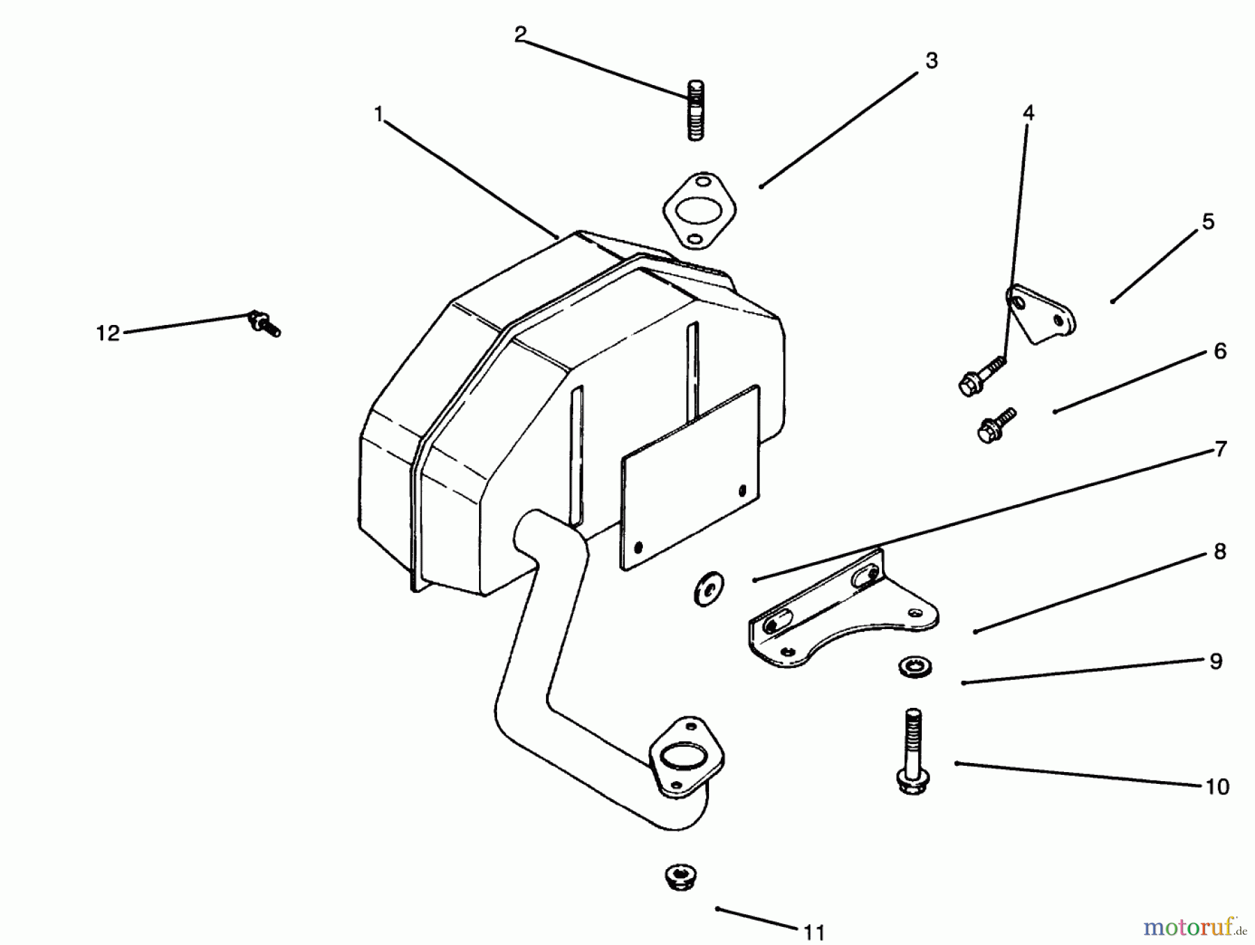  Toro Neu Mowers, Drive Unit Only 30186 - Toro Mid-Size Proline Hydro Traction Unit, 14 hp, 1995 (590001-599999) EXHAUST-ENGINE KOHLER MODEL NO. CV14 S-1429