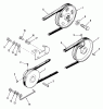 Toro 01-14K801 (C-145) - C-145 8-Speed Tractor, 1980 Listas de piezas de repuesto y dibujos DRIVE BELT AND PULLEYS