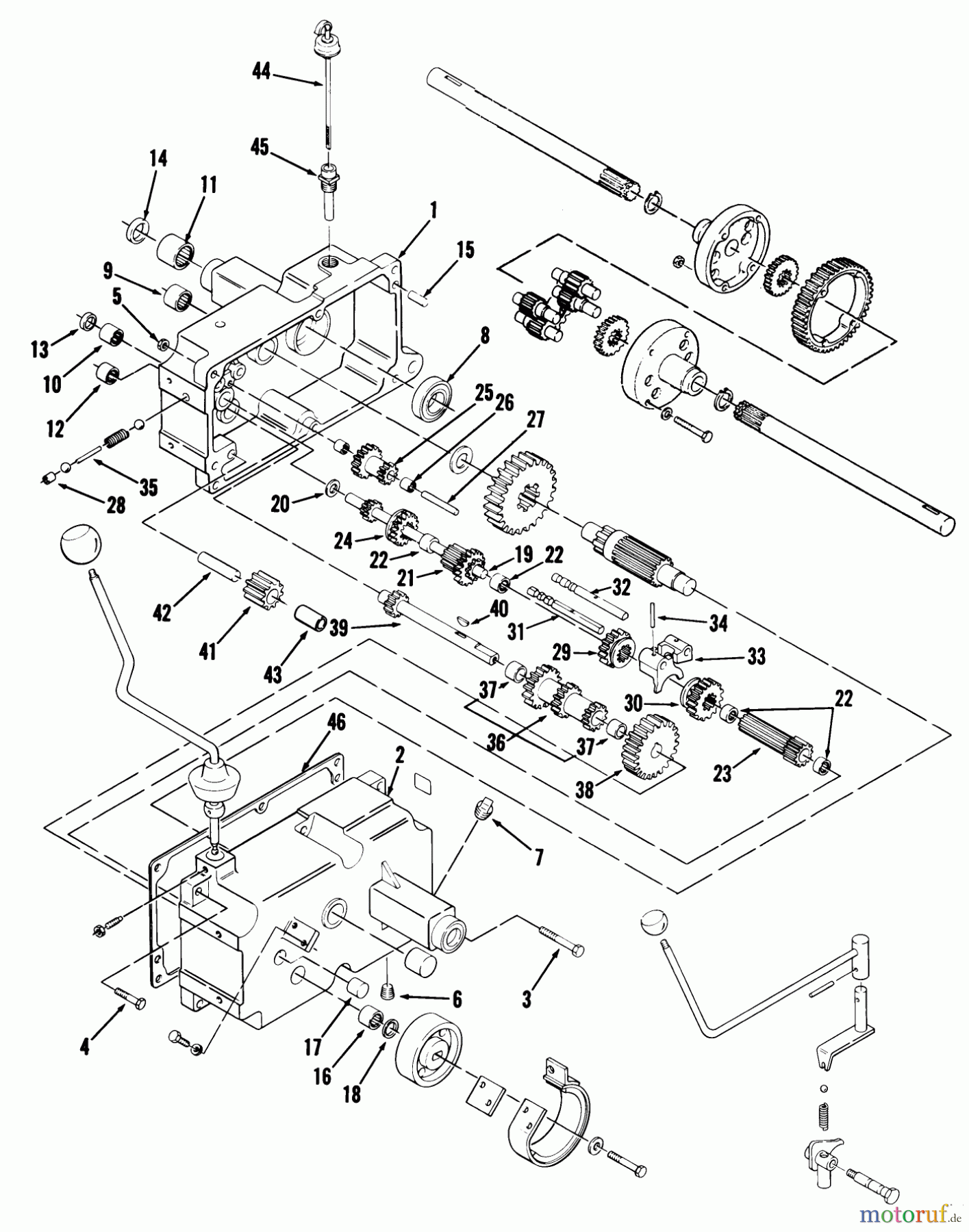  Toro Neu Mowers, Lawn & Garden Tractor Seite 1 01-11B803 (1100) - Toro 1100 Special Tractor, 1980 MECHANICAL TRANSMISSION-8 SPEED #1