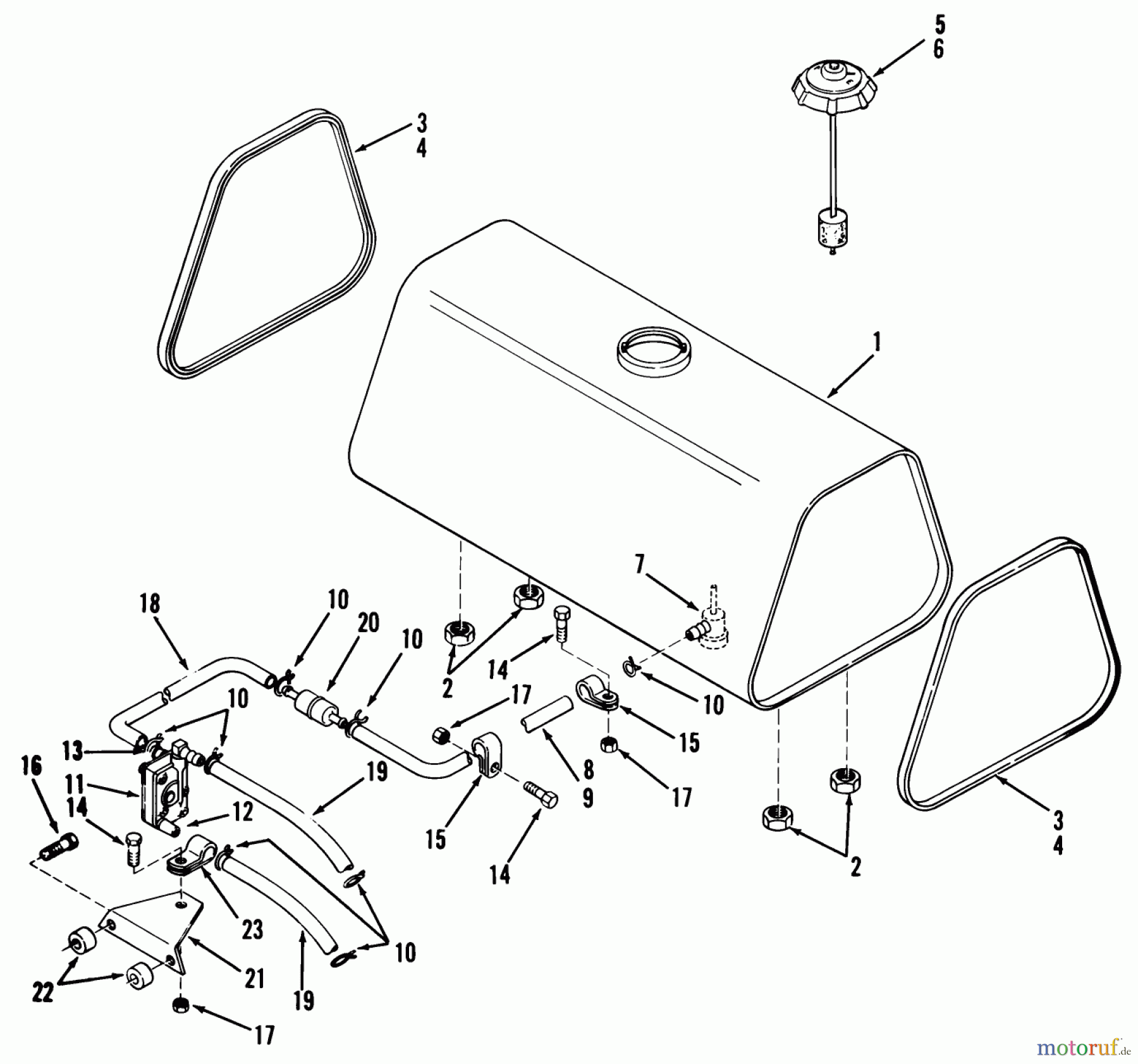  Toro Neu Mowers, Lawn & Garden Tractor Seite 1 01-16OS01 (D-160) - Toro D-160 Automatic Tractor, 1980 FUEL SYSTEM