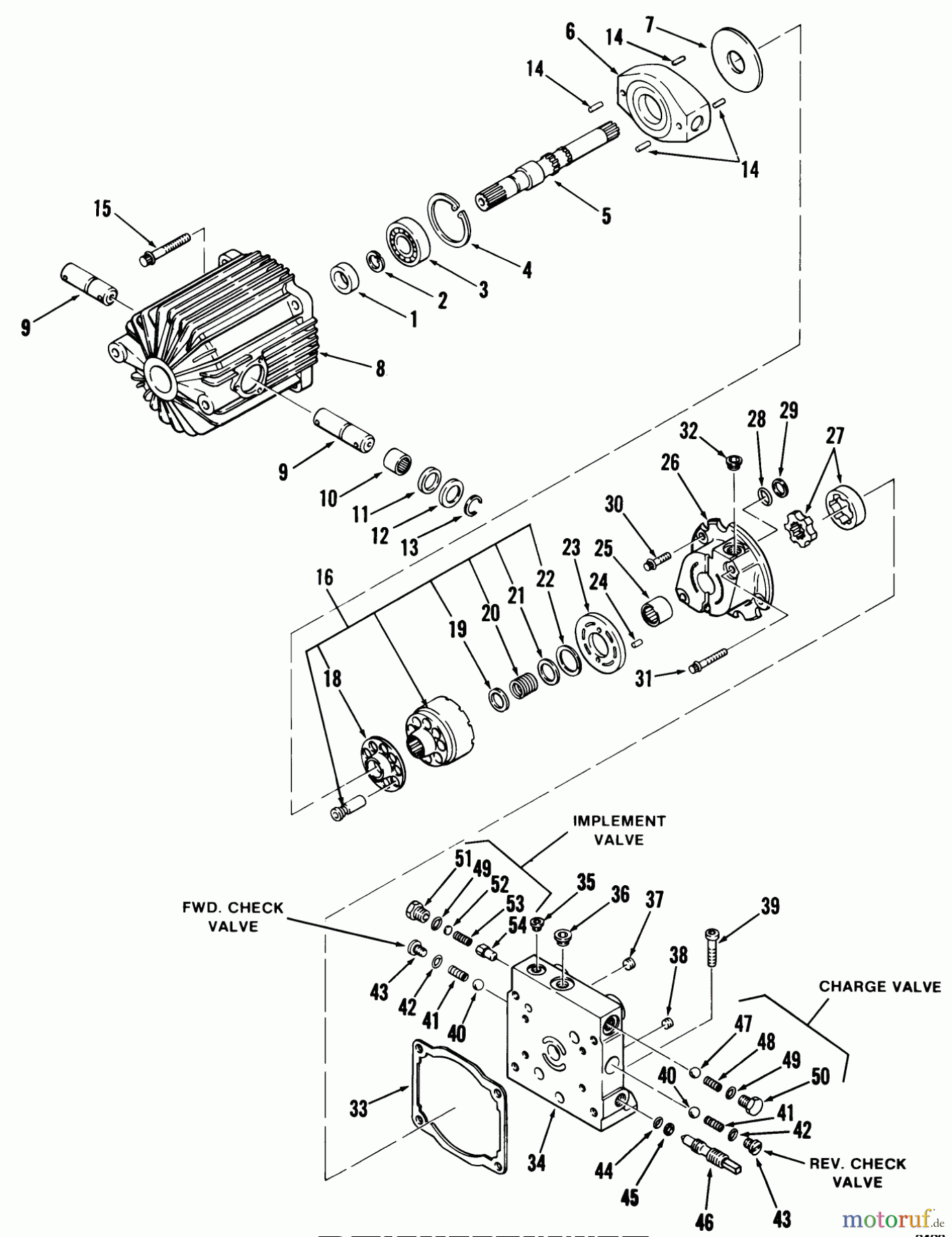  Toro Neu Mowers, Lawn & Garden Tractor Seite 2 91-16OS01 (D-160) - Toro D-160 Automatic Tractor, 1979 HYDROSTATIC TRANSMISSION-PUMP SECTION