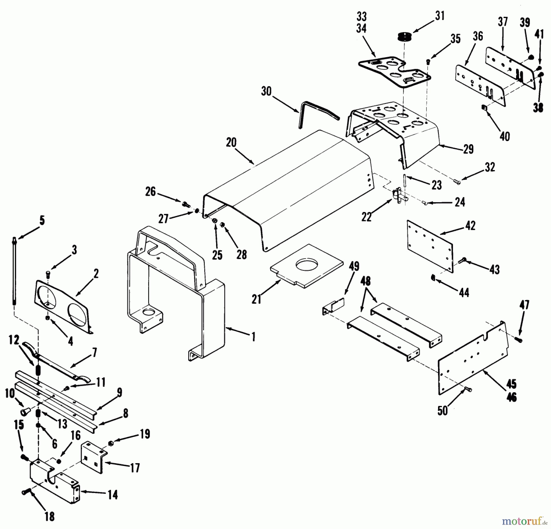  Toro Neu Mowers, Lawn & Garden Tractor Seite 1 01-20KS00 (D-200) - Toro D-200 Automatic Tractor, 1981 SHEET METAL AND COVERS #1