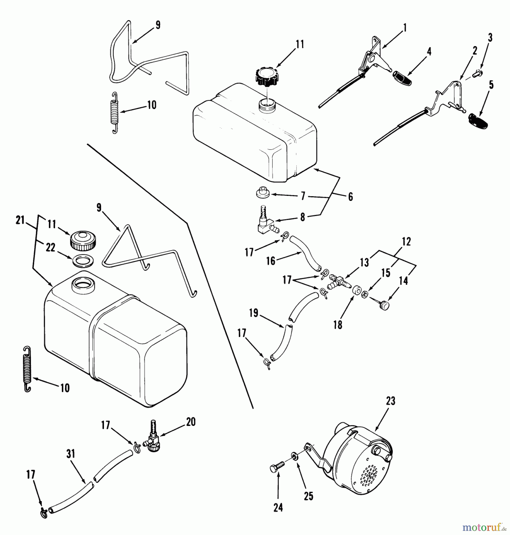  Toro Neu Mowers, Lawn & Garden Tractor Seite 1 02-08BP03 (B-82) - Toro B-82 3-Speed Tractor, 1981 FUEL AND EXHAUST SYSTEMS