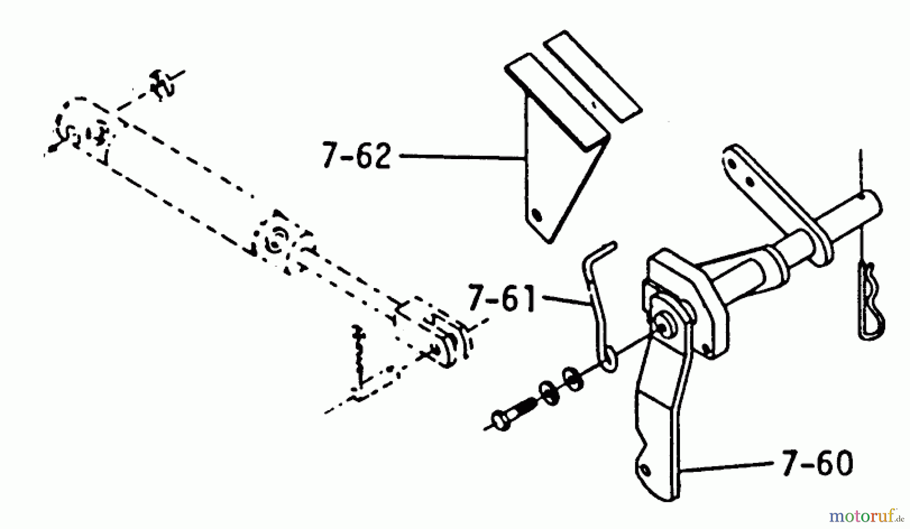  Toro Neu Mowers, Lawn & Garden Tractor Seite 1 1-0470 - Toro 10 hp Automatic Tractor, 1973 PARTS LIST FOR 7.060 HYDRAULIC LIFT LINKAGE (PLATE 7.6)