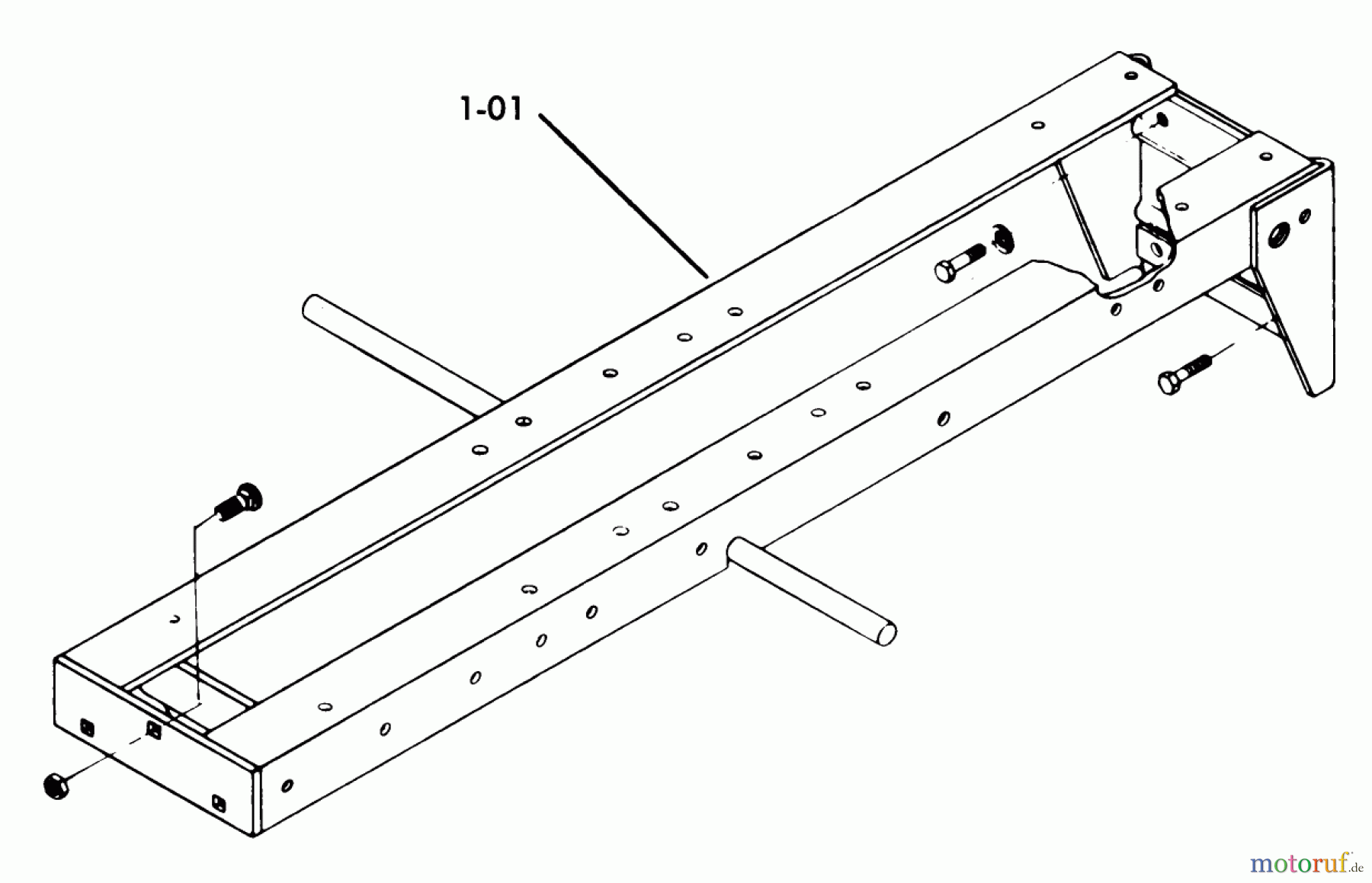  Toro Neu Mowers, Lawn & Garden Tractor Seite 1 1-0491 (C-120) - Toro C-120 Automatic Tractor, 1975 1.000 FRAME ASSEMBLY (FIG. 1)