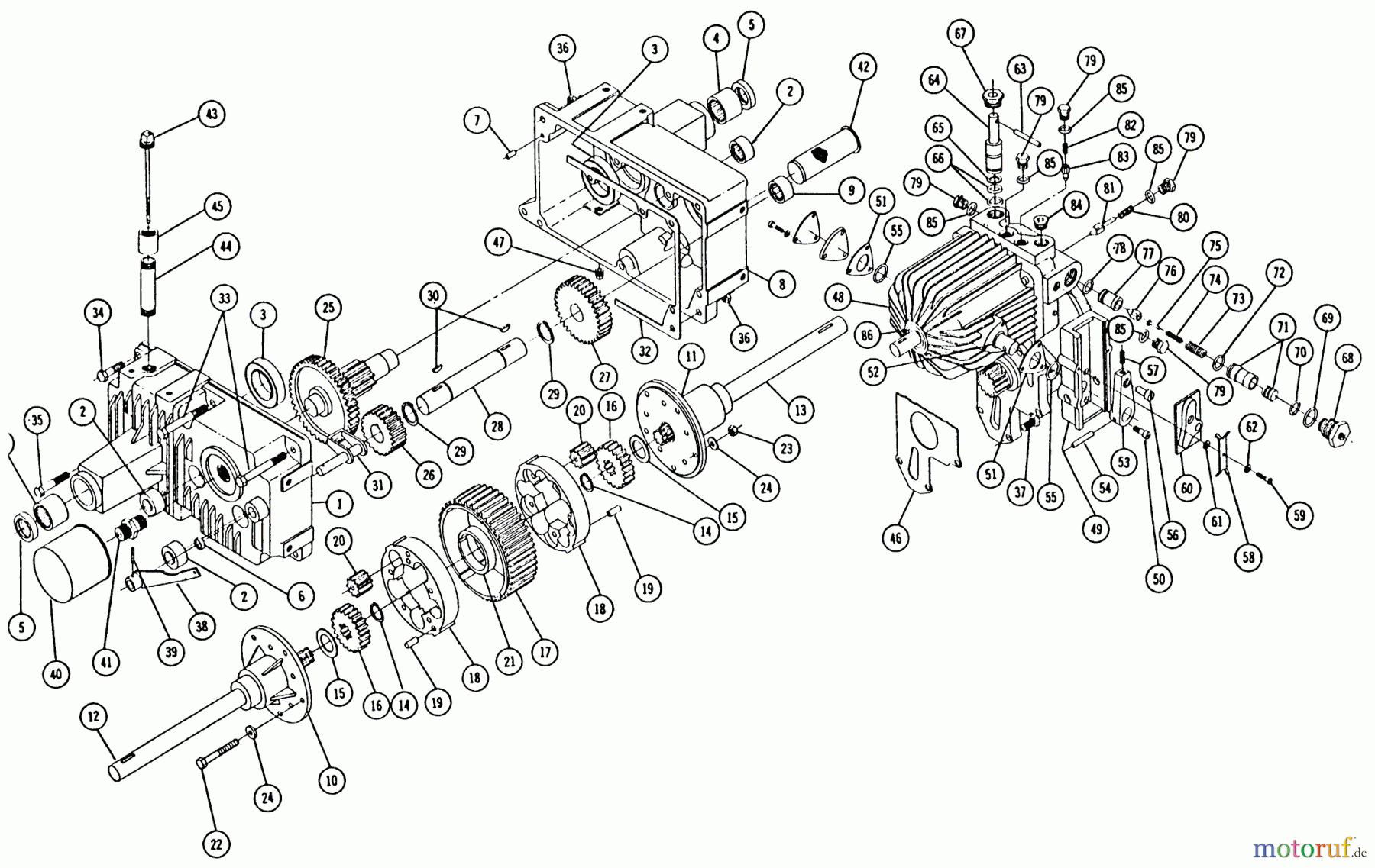  Toro Neu Mowers, Lawn & Garden Tractor Seite 1 1-7235 - Toro Electro 12, 1968 5062 TRANSSISSION PARTS LIST