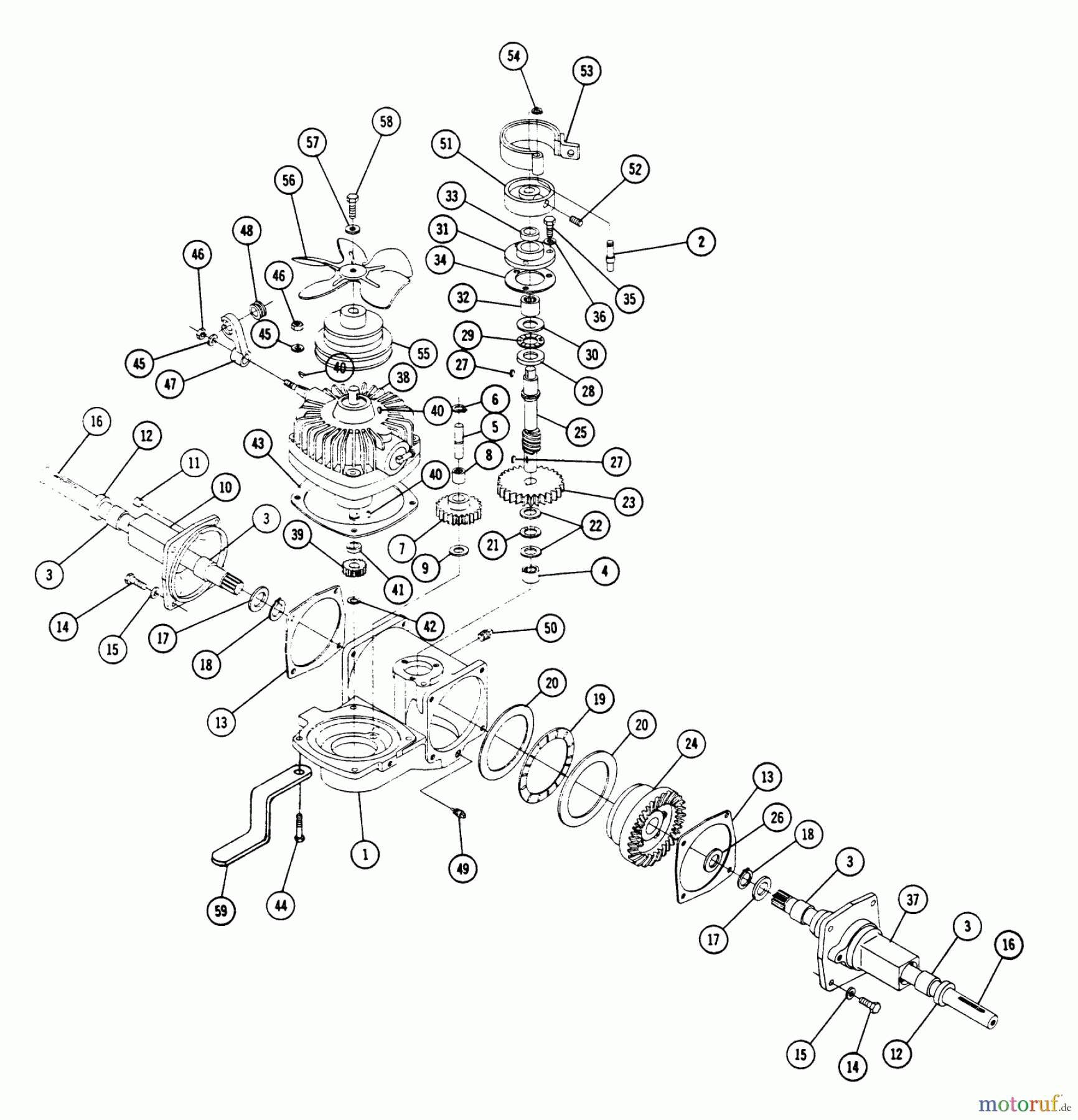  Toro Neu Mowers, Lawn & Garden Tractor Seite 1 1-7741 - Toro Charger V7 Tractor, 1969 TRANSMISSION PARTS LIST