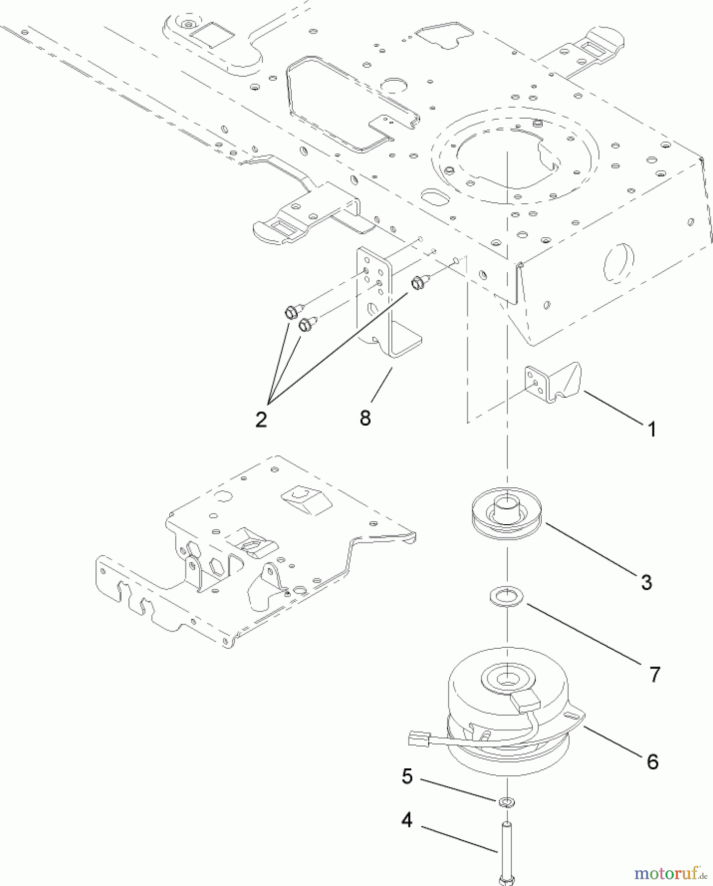  Toro Neu Mowers, Lawn & Garden Tractor Seite 1 13AP60RP544 (LX500) - Toro LX500 Lawn Tractor, 2006 (1A056B50000-) ELECTRIC CLUTCH ASSEMBLY