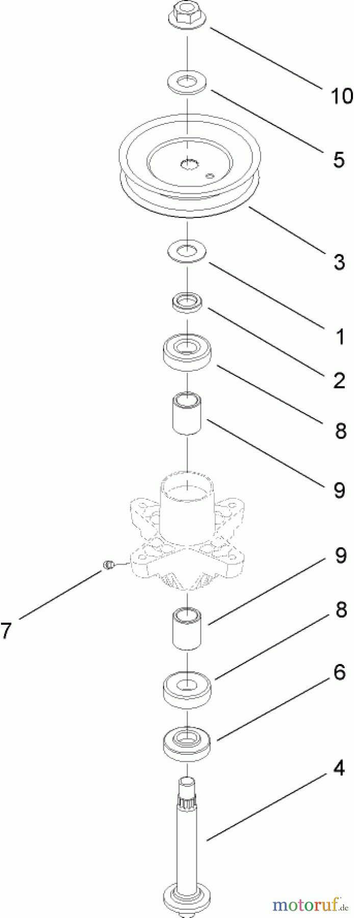  Toro Neu Mowers, Lawn & Garden Tractor Seite 1 13AP60RP544 (LX500) - Toro LX500 Lawn Tractor, 2006 (1A056B50000-) SPINDLE ASSEMBLY NO. 112-0370