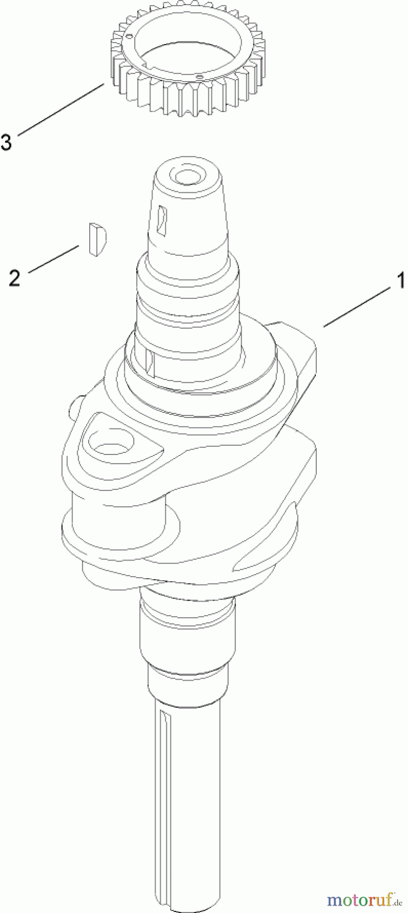  Toro Neu Mowers, Lawn & Garden Tractor Seite 1 13AX60RG744 (LX420) - Toro LX420 Lawn Tractor, 2006 (1L215B10000-) CRANKSHAFT ASSEMBLY KOHLER SV540-0019