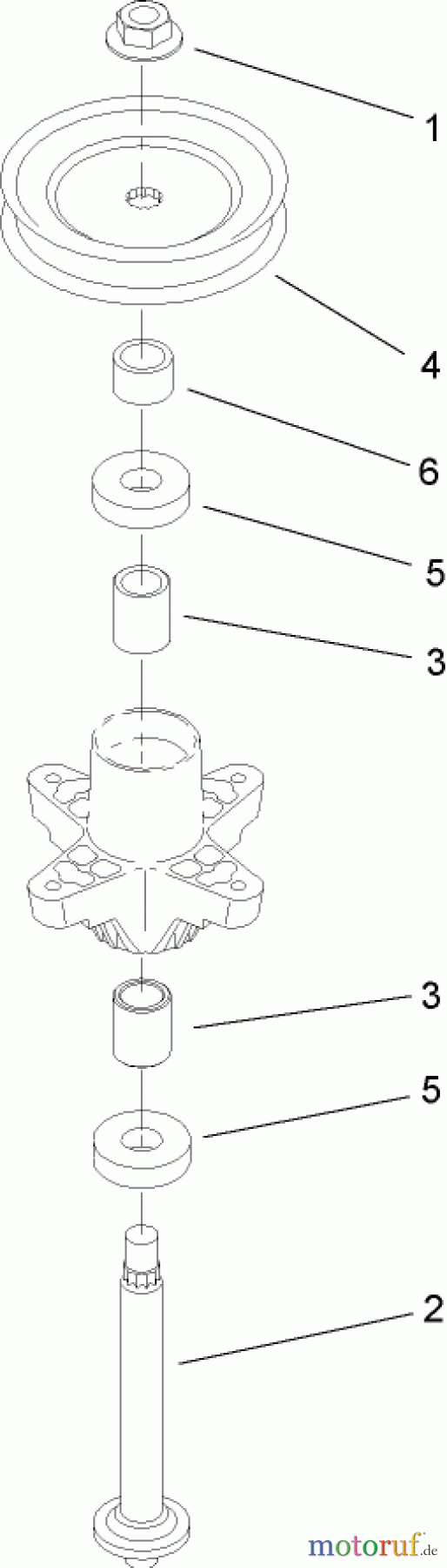  Toro Neu Mowers, Lawn & Garden Tractor Seite 1 13AX60RG744 (LX420) - Toro LX420 Lawn Tractor, 2006 (1L215B10000-) SPINDLE ASSEMBLY NO. 112-0460