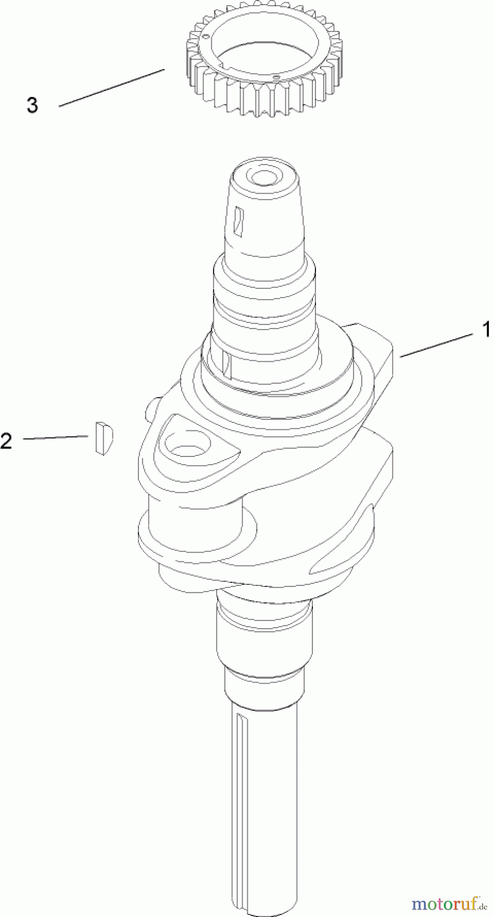  Toro Neu Mowers, Lawn & Garden Tractor Seite 1 13AX60RH744 (LX460) - Toro LX460 Lawn Tractor, 2006 (1A056B50000-) CRANKSHAFT ASSEMBLY KOHLER SV600-0018