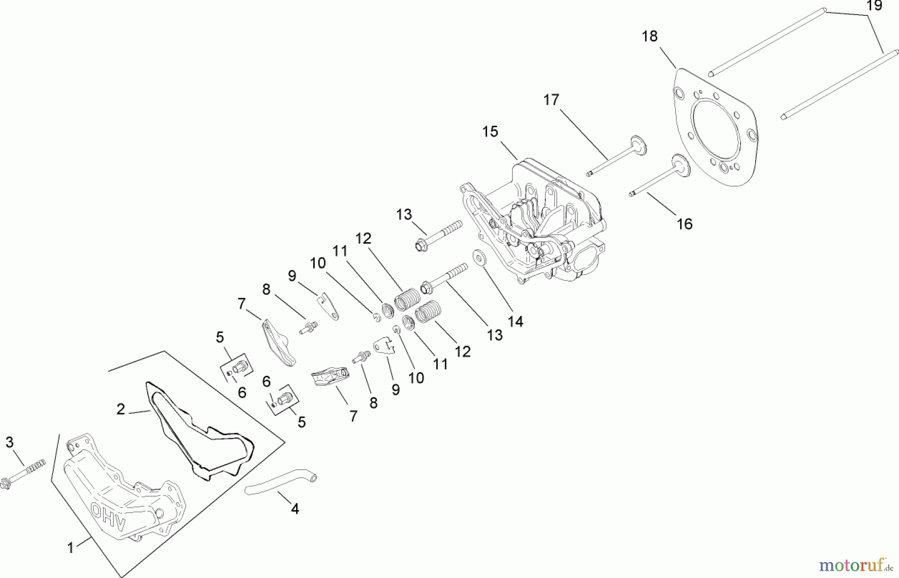  Toro Neu Mowers, Lawn & Garden Tractor Seite 1 13AX61RH544 (LX465) - Toro LX465 Lawn Tractor, 2007 (SN 1A117H10393-) HEAD, VALVE AND BREATHER ASSEMBLY KOHLER SV600-0018