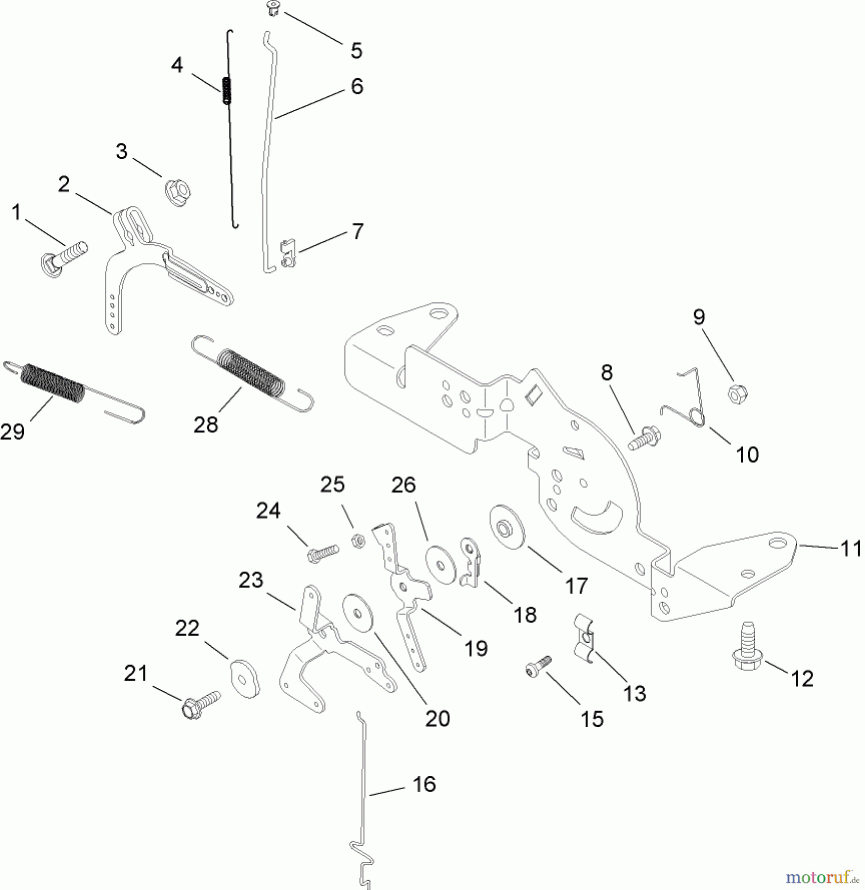  Toro Neu Mowers, Lawn & Garden Tractor Seite 1 13BX60RG544 (LX425) - Toro LX425 Lawn Tractor, 2007 (1A087H10172-1E237H10144) ENGINE CONTROL ASSEMBLY KOHLER SV720-0011