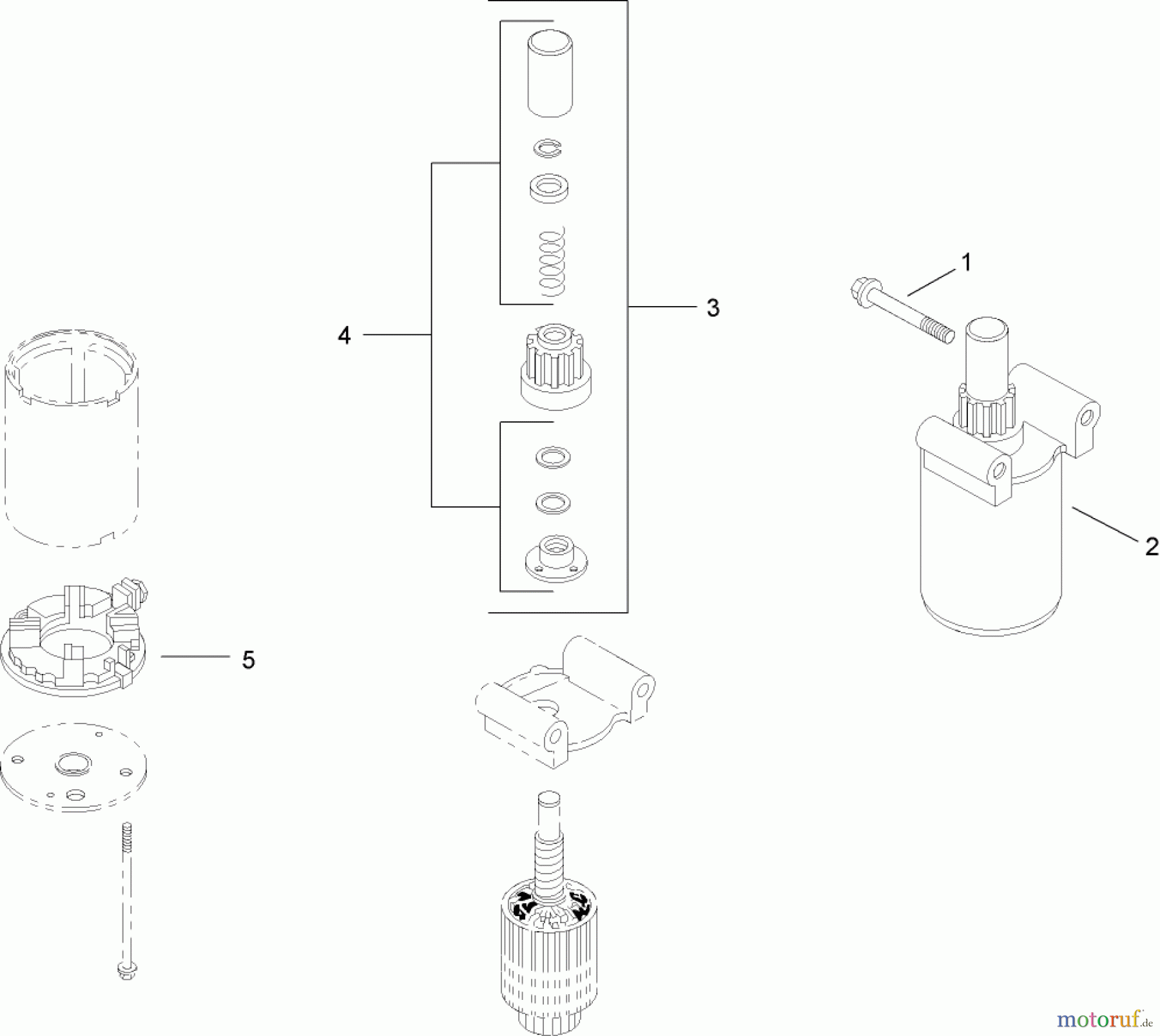  Toro Neu Mowers, Lawn & Garden Tractor Seite 1 14AQ81RP544 (GT2200) - Toro GT2200 Garden Tractor, 2008 (SN 1-) STARTING SYSTEM ASSEMBLY KOHLER SV730-0018