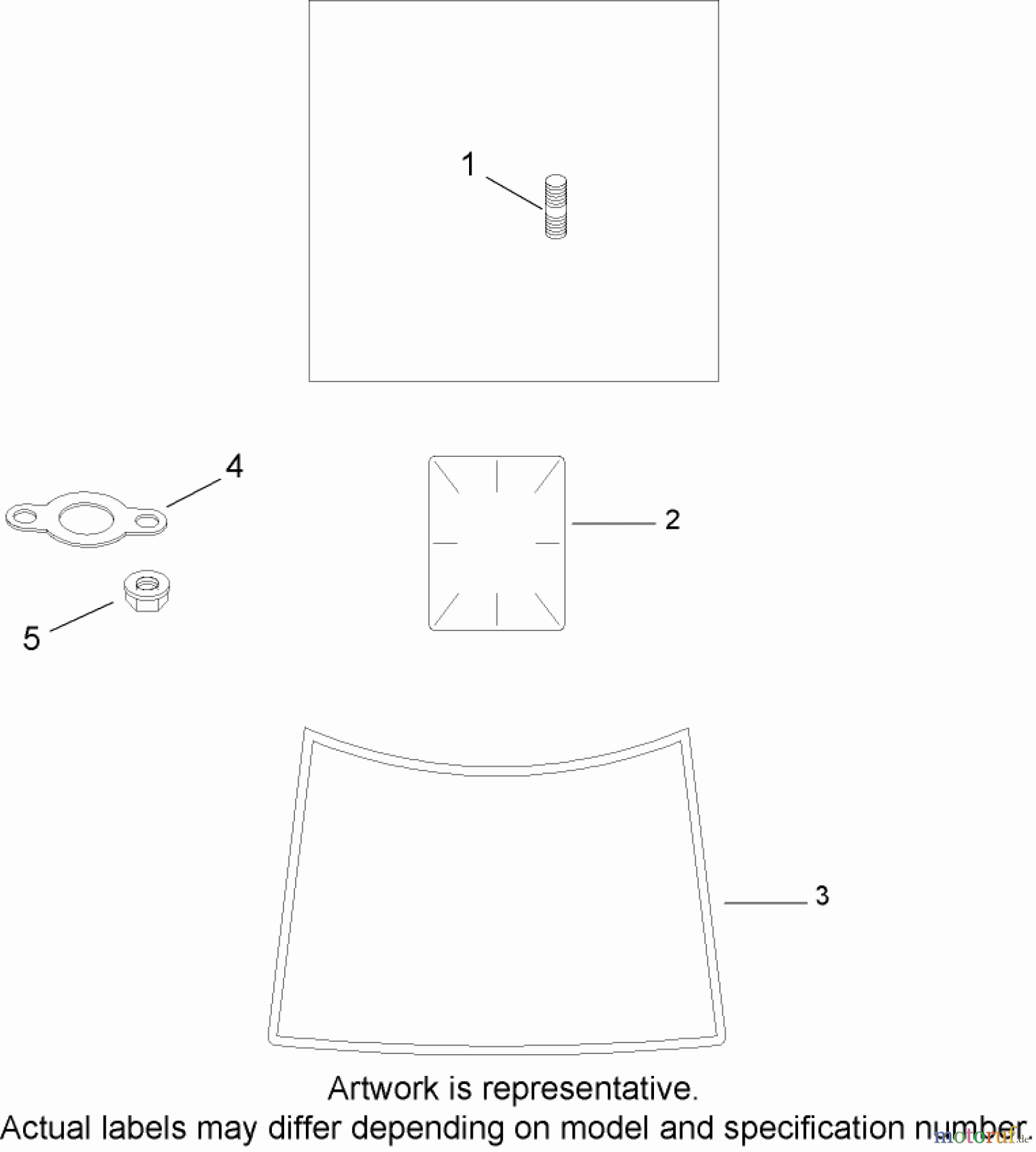  Toro Neu Mowers, Lawn & Garden Tractor Seite 1 14AQ81RP748 (GT2200) - Toro GT2200 Garden Tractor, 2007 (1B087H30130-) EXHAUST STUD, GASKET AND DECAL ASSEMBLY KOHLER SV730-0018