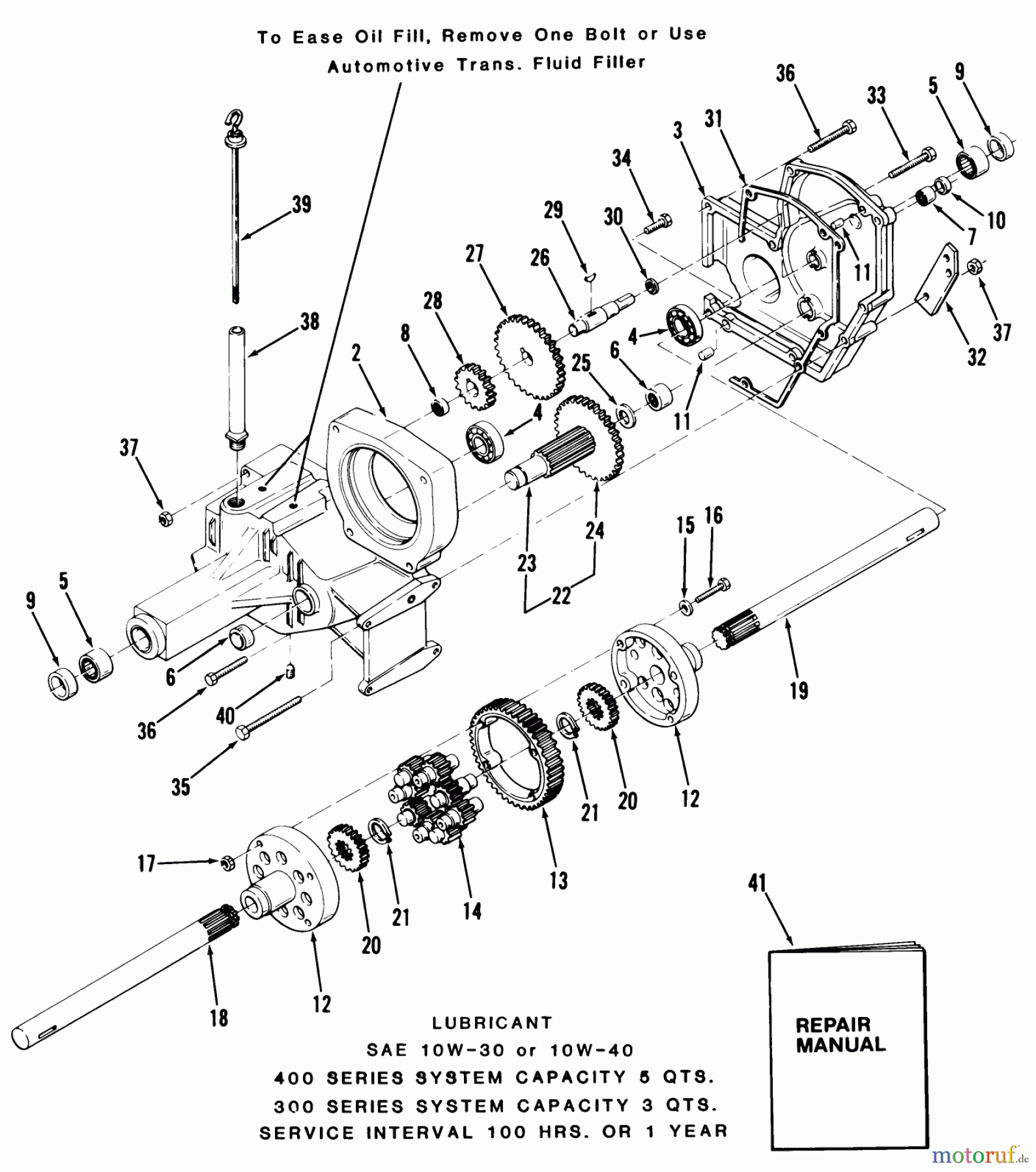  Toro Neu Mowers, Lawn & Garden Tractor Seite 1 21-14KE01 (314-8) - Toro 314-A Garden Tractor, 1985 TRANSAXLE-300/400 SERIES