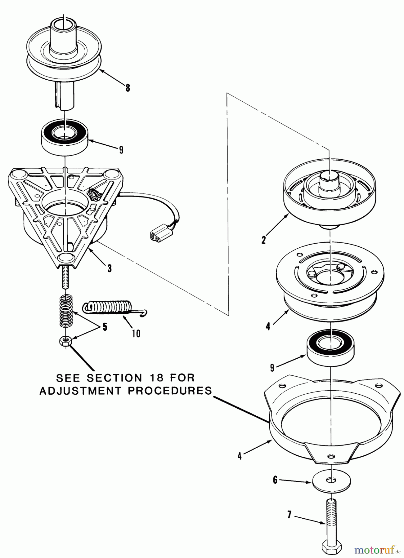  Toro Neu Mowers, Lawn & Garden Tractor Seite 1 22-17KE02 (257-H) - Toro 257-H Tractor, 1989 PTO CLUTCH