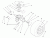 Toro 22-14OE01 (244-H) - 244-H Yard Tractor, 1991 (1000001-1999999) Listas de piezas de repuesto y dibujos REAR WHEEL AND TRANSMISSION ASSEMBLY