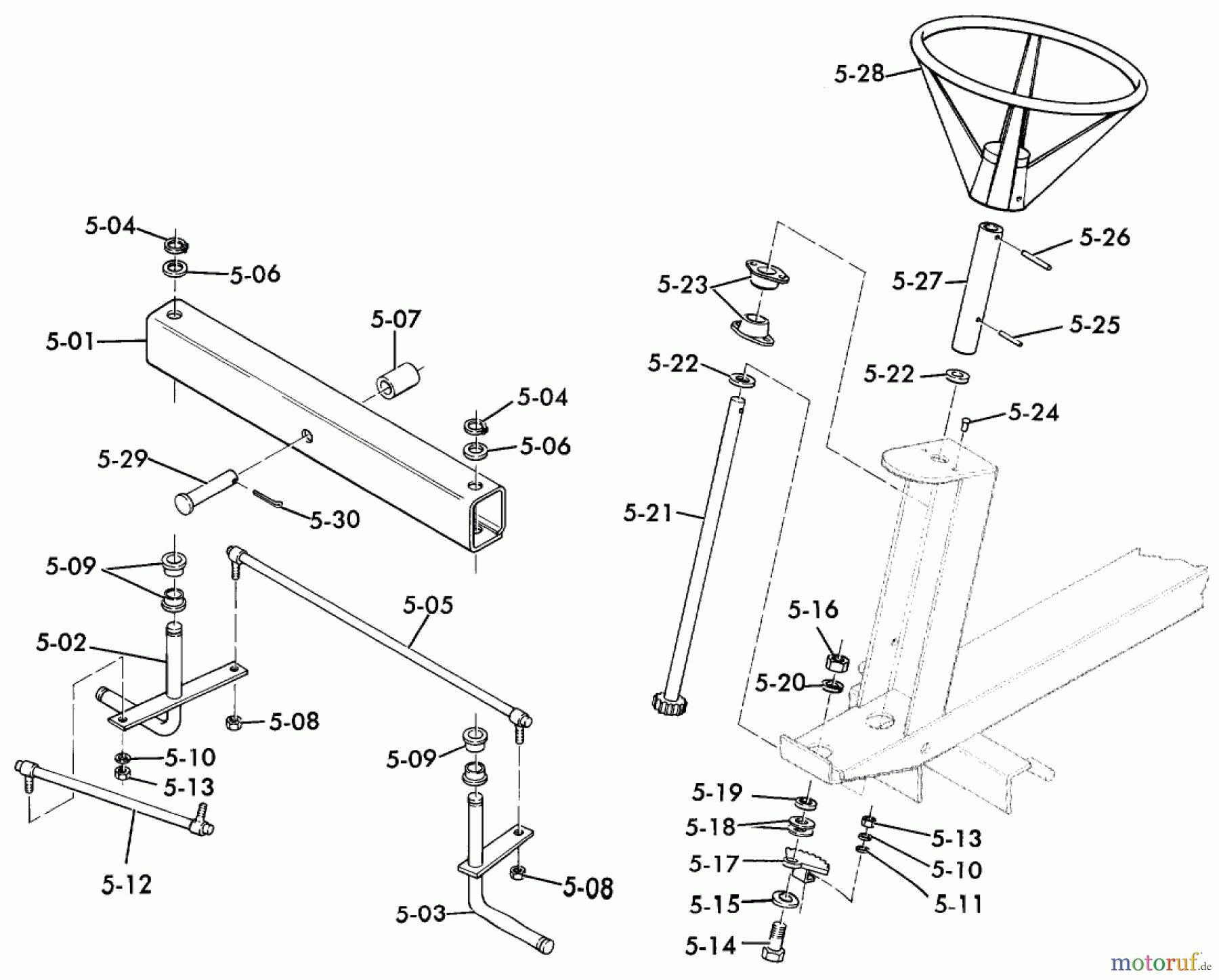  Toro Neu Mowers, Lawn & Garden Tractor Seite 1 3-6000 (A-65) - Toro A-65 Elec-Trak, 1977 A-65 PARTS MANUAL E5.000 FRONT AXLE AND STEERING (FIG. 5)