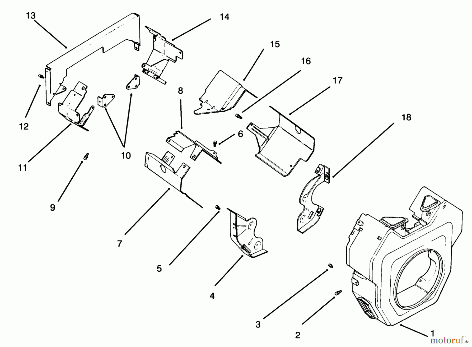  Toro Neu Mowers, Lawn & Garden Tractor Seite 1 30610 (120) - Toro Proline 120, 1993 (390001-399999) BAFFLES & SHROUD