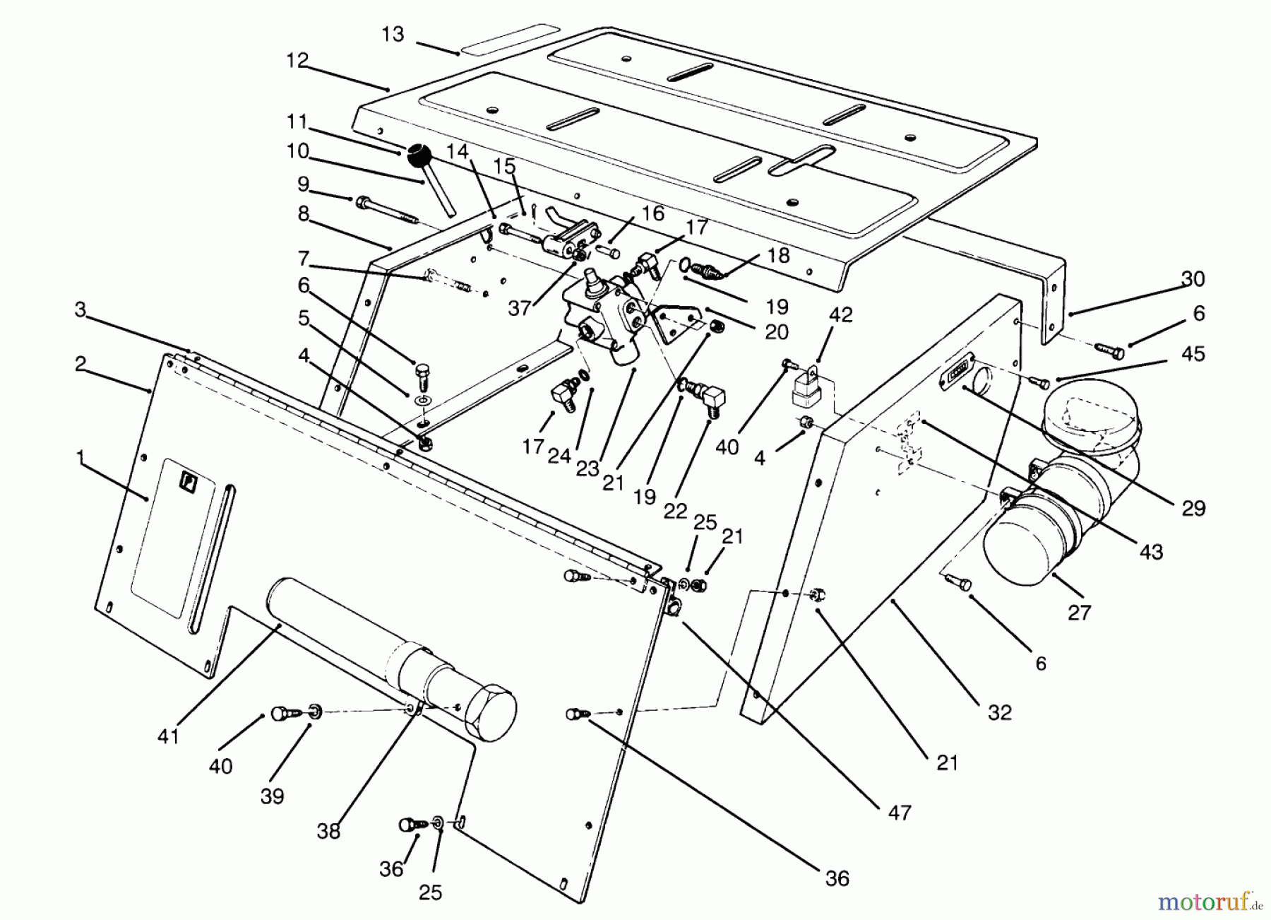  Toro Neu Mowers, Lawn & Garden Tractor Seite 1 30610 (120) - Toro Proline 120, 1994 (490001-499999) SEAT SUPPORT ASSEMBLY