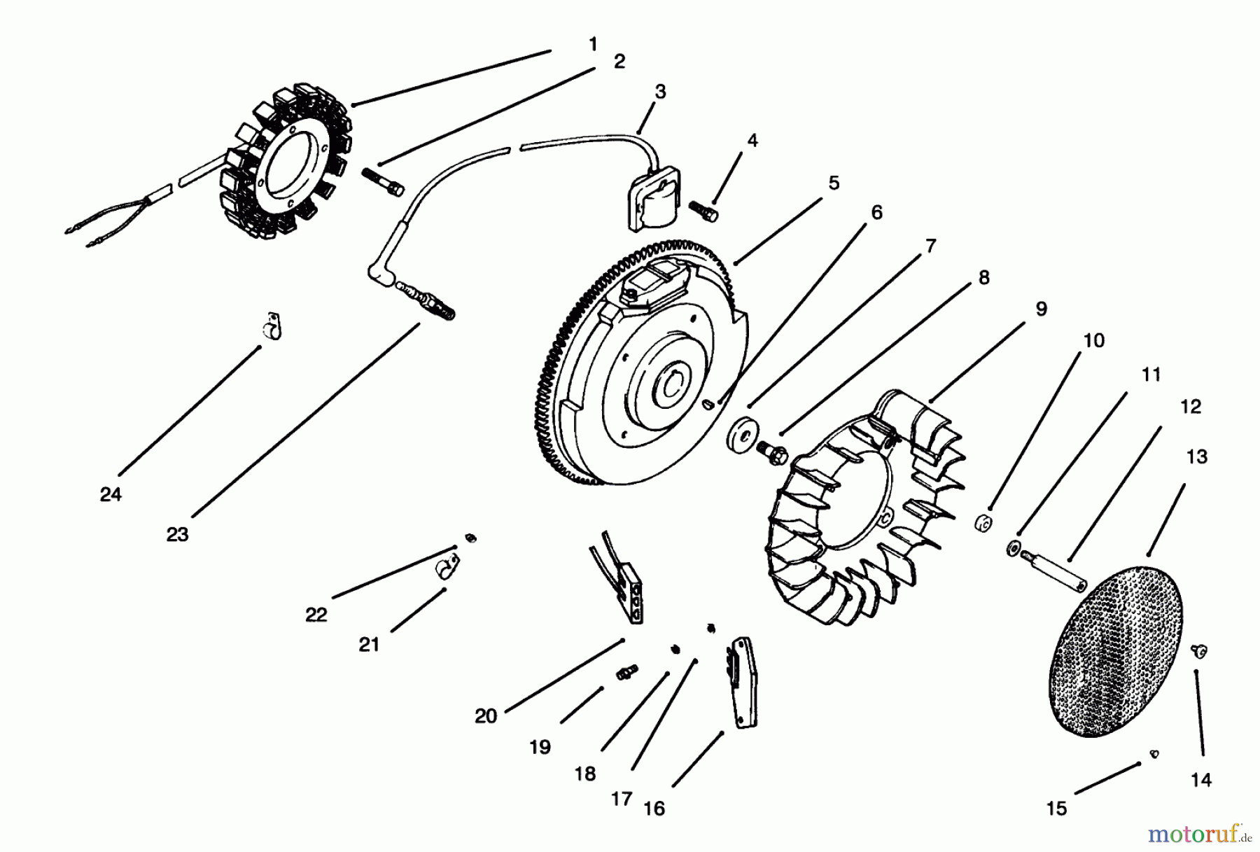  Toro Neu Mowers, Lawn & Garden Tractor Seite 1 30610 (120) - Toro Proline 120, 1995 (591300-599999) IGNITION AND CHARGING SYSTEM