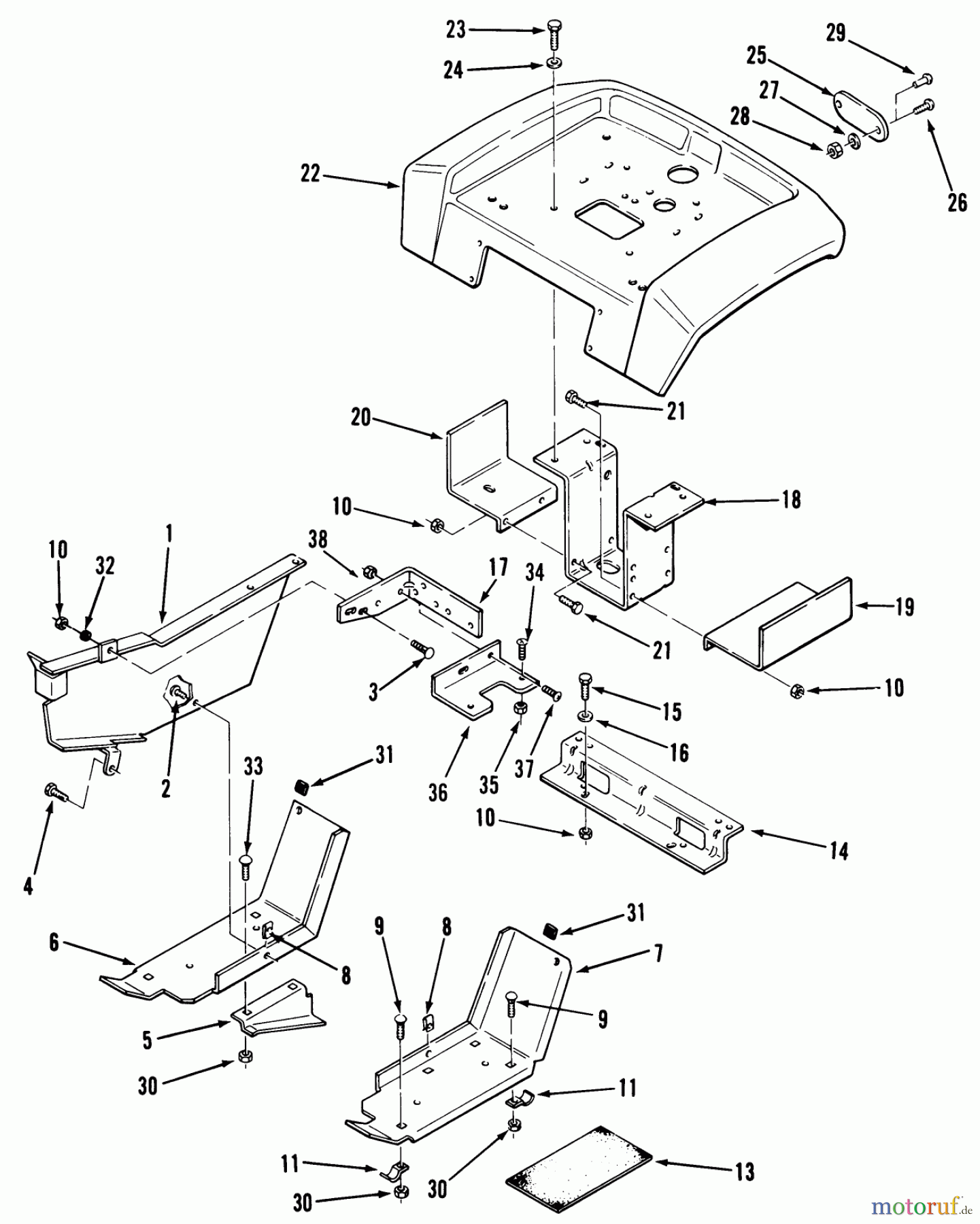  Toro Neu Mowers, Lawn & Garden Tractor Seite 1 51-16OE01 (416-H) - Toro 416-H Garden Tractor, 1991 (1000001-1999999) SHEET METAL AND COVERS #3