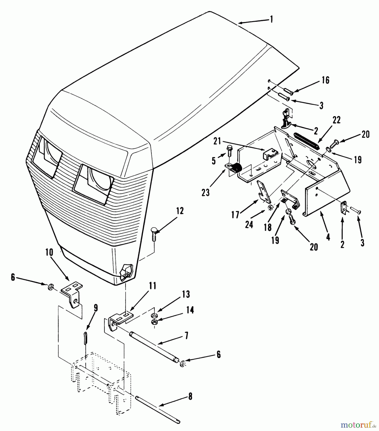  Toro Neu Mowers, Lawn & Garden Tractor Seite 1 51-16OE02 (416-H) - Toro 416-H Garden Tractor, 1992 (2000001-2999999) SHEET METAL AND COVERS #1