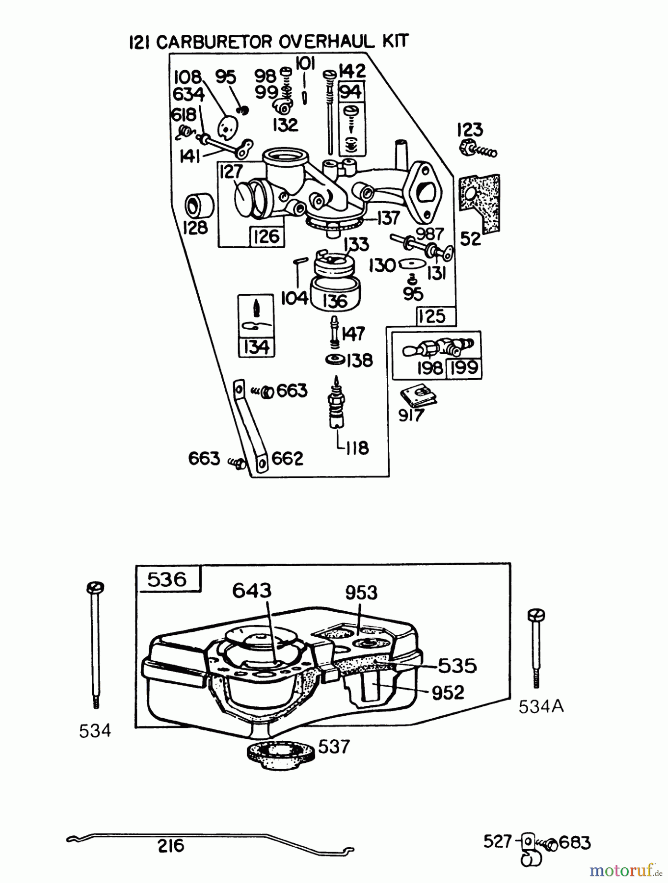  Toro Neu Mowers, Rear-Engine Rider 56138 (8-32) - Toro 8-32 Rear Engine Rider, 1987 (7000001-7999999) ENGINE BRIGGS & STRATTON MODEL NO. 191702-2160-01 8 H.P. REAR ENGINE RIDER RECOIL MODEL 56138 #3