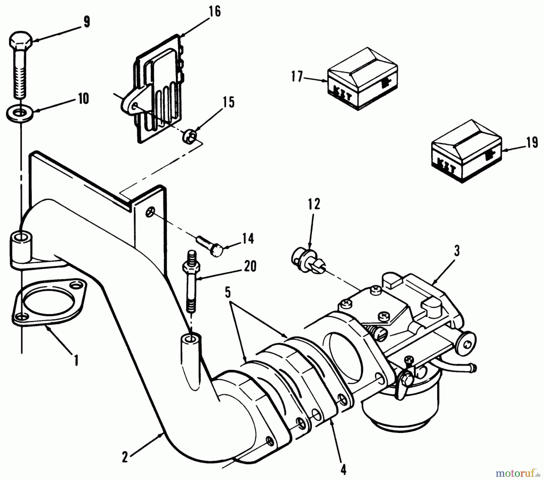  Toro Neu Mowers, Lawn & Garden Tractor Seite 1 32-120EA1 (212-H)- Toro 212-H Tractor, 1991 (1000001-1999999) 12HP ENGINE CARBURETOR ASSEMBLY