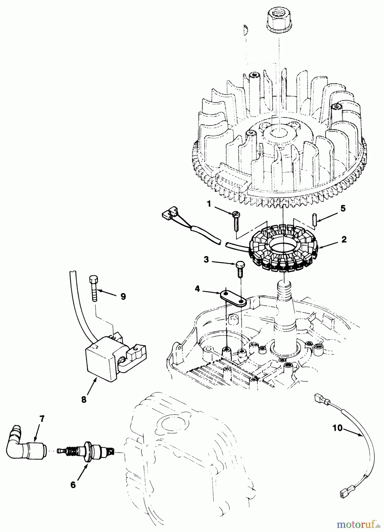  Toro Neu Mowers, Lawn & Garden Tractor Seite 1 32-120EA1 (212-H)- Toro 212-H Tractor, 1991 (1000001-1999999) 12HP ENGINE IGNITION ASSEMBLY