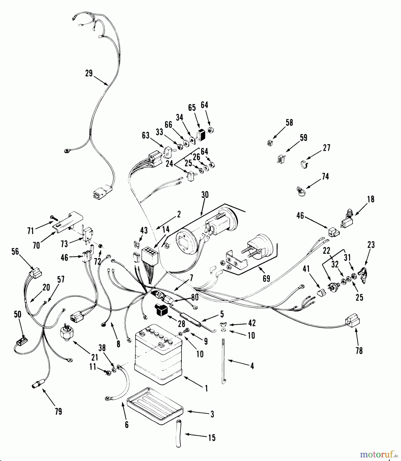  Toro Neu Mowers, Lawn & Garden Tractor Seite 1 32-1205A1 (212-5) - Toro 212-5 Tractor, 1991 (1000001-1999999) ELECTRICAL SYSTEM