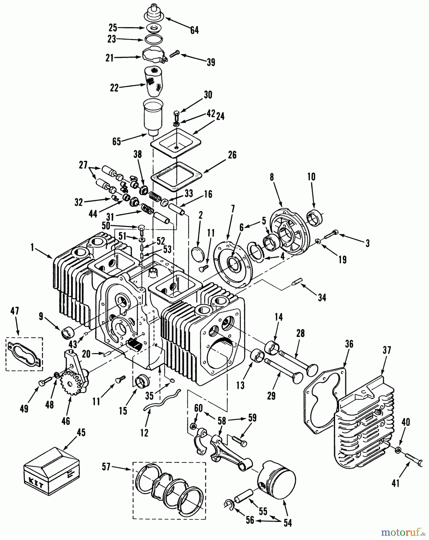  Toro Neu Mowers, Lawn & Garden Tractor Seite 1 41-20OE01 (520-H) - Toro 520-H Garden Tractor, 1990 ENGINE CYLINDER BLOCK