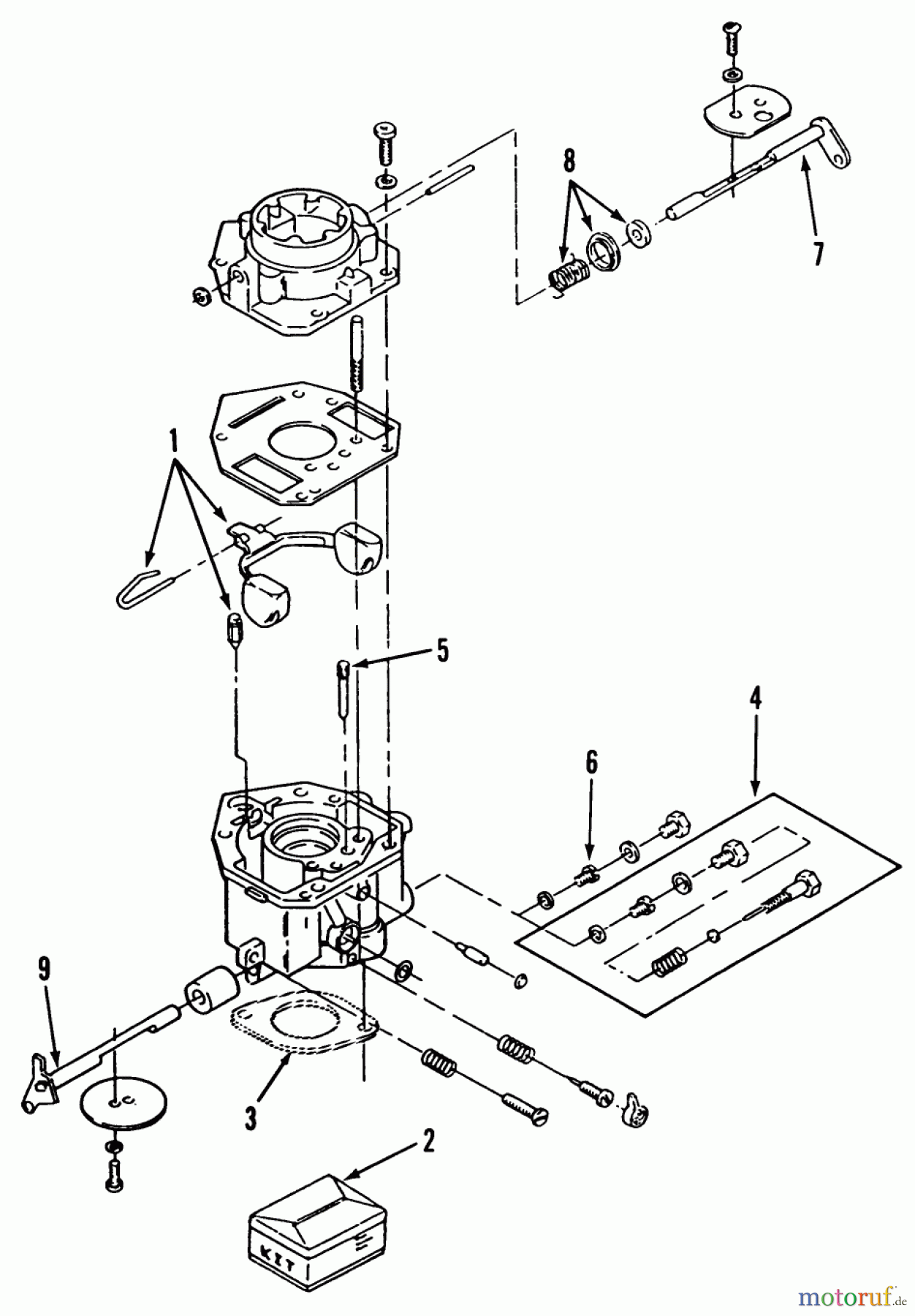  Toro Neu Mowers, Lawn & Garden Tractor Seite 1 41-20OE02 (520-H) - Toro 520-H Garden Tractor, 1991 (1000001-1999999) TORO POWER PLUS CARBURETOR COMPONENTS-GASOLINE