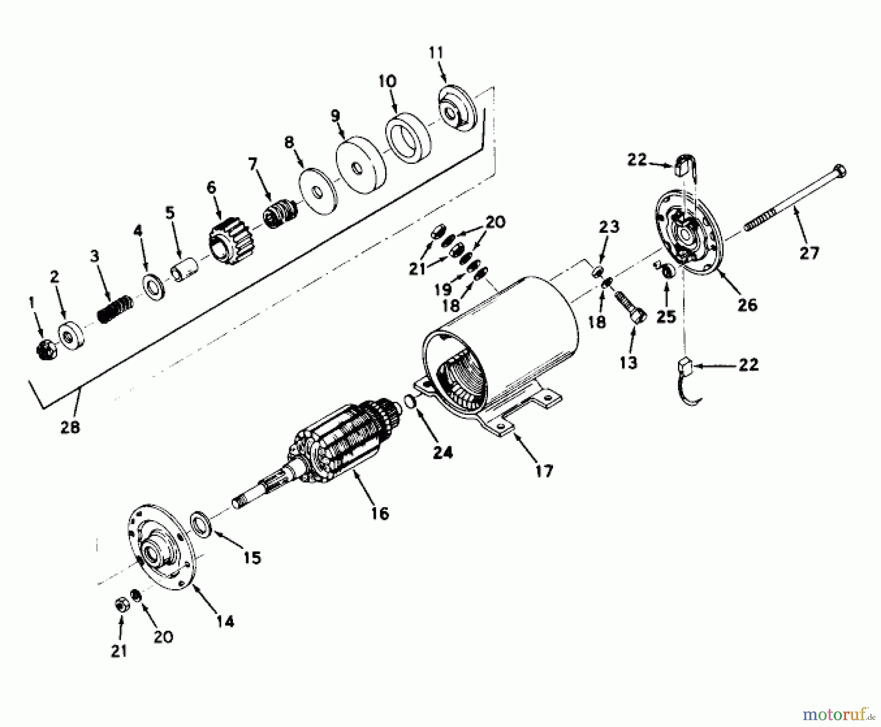  Toro Neu Mowers, Lawn & Garden Tractor Seite 1 55150 (940) - Toro 940 Electric Tractor, 1969 (9000001-9999999) STARTER MOTOR NO. 32468A